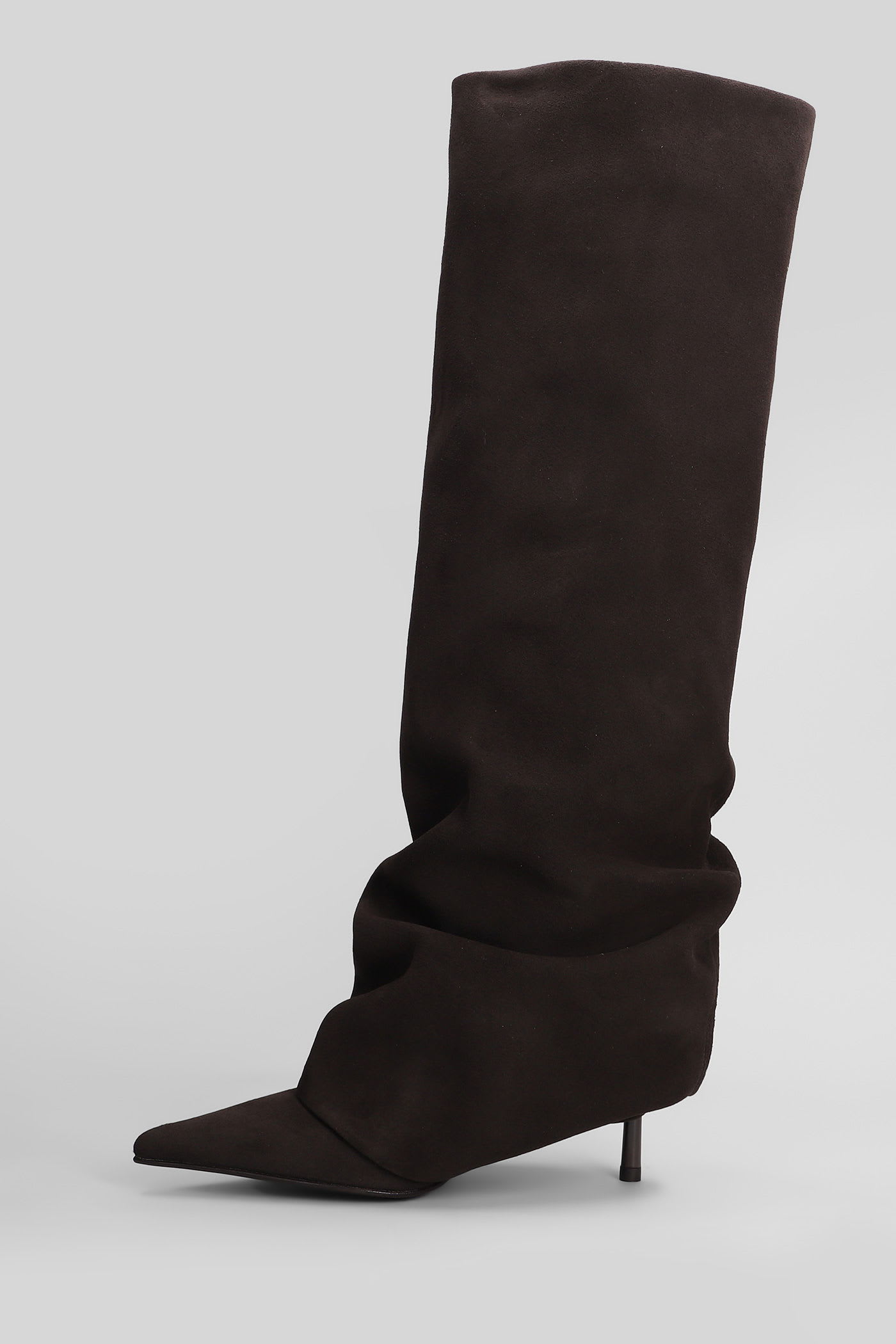 Le Silla Andy High Heels Boots In Brown Suede In Brown