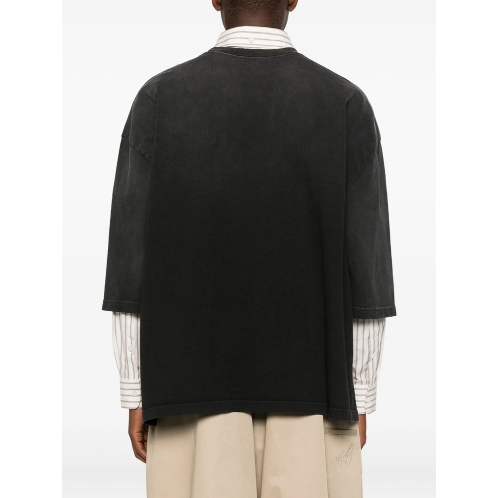 Willy Chavarria Washed Black Welcome To New York T-shirt In Black