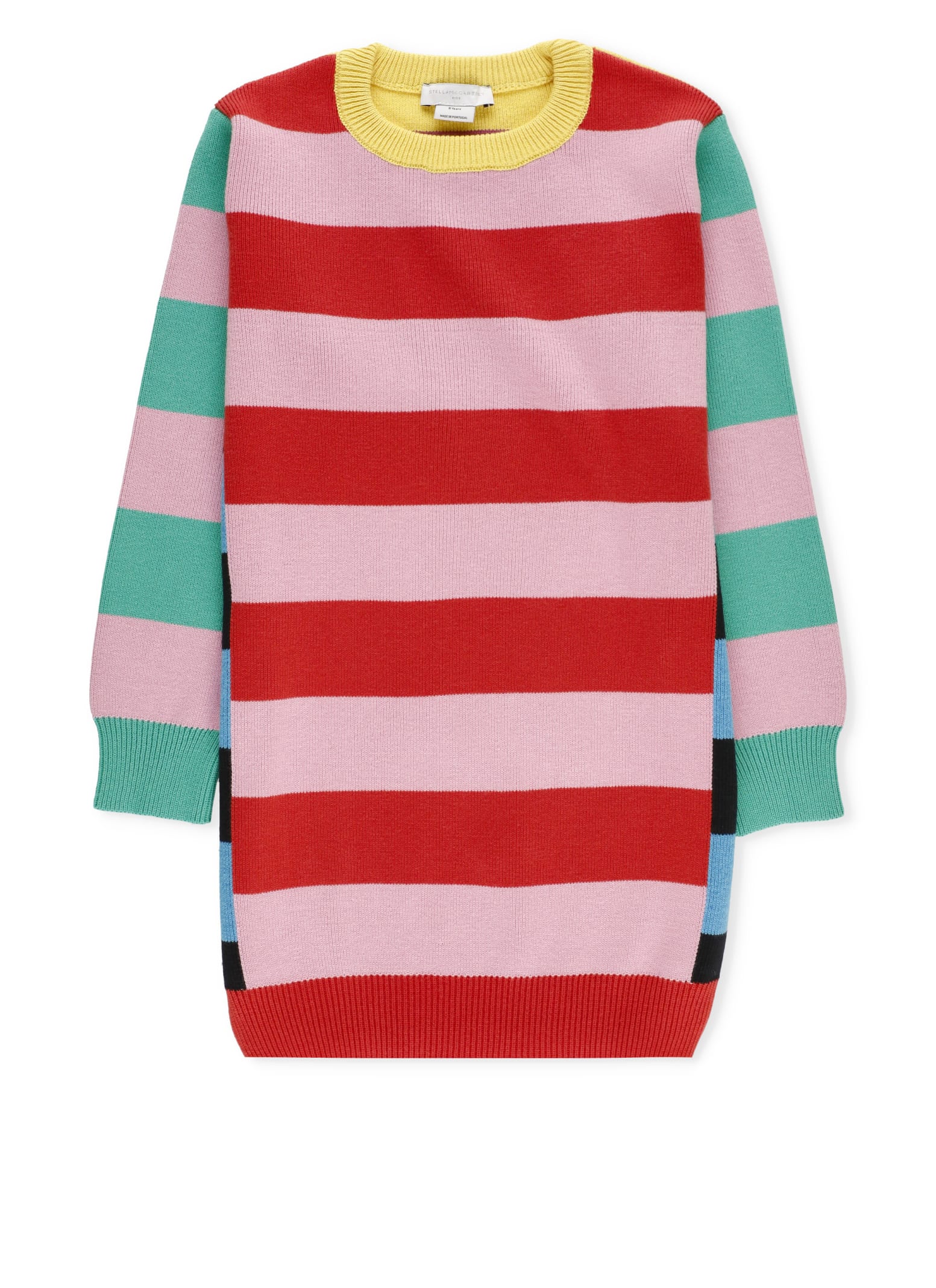 Stella Mccartney Kids' Striped Pattern Dress In Multicolour