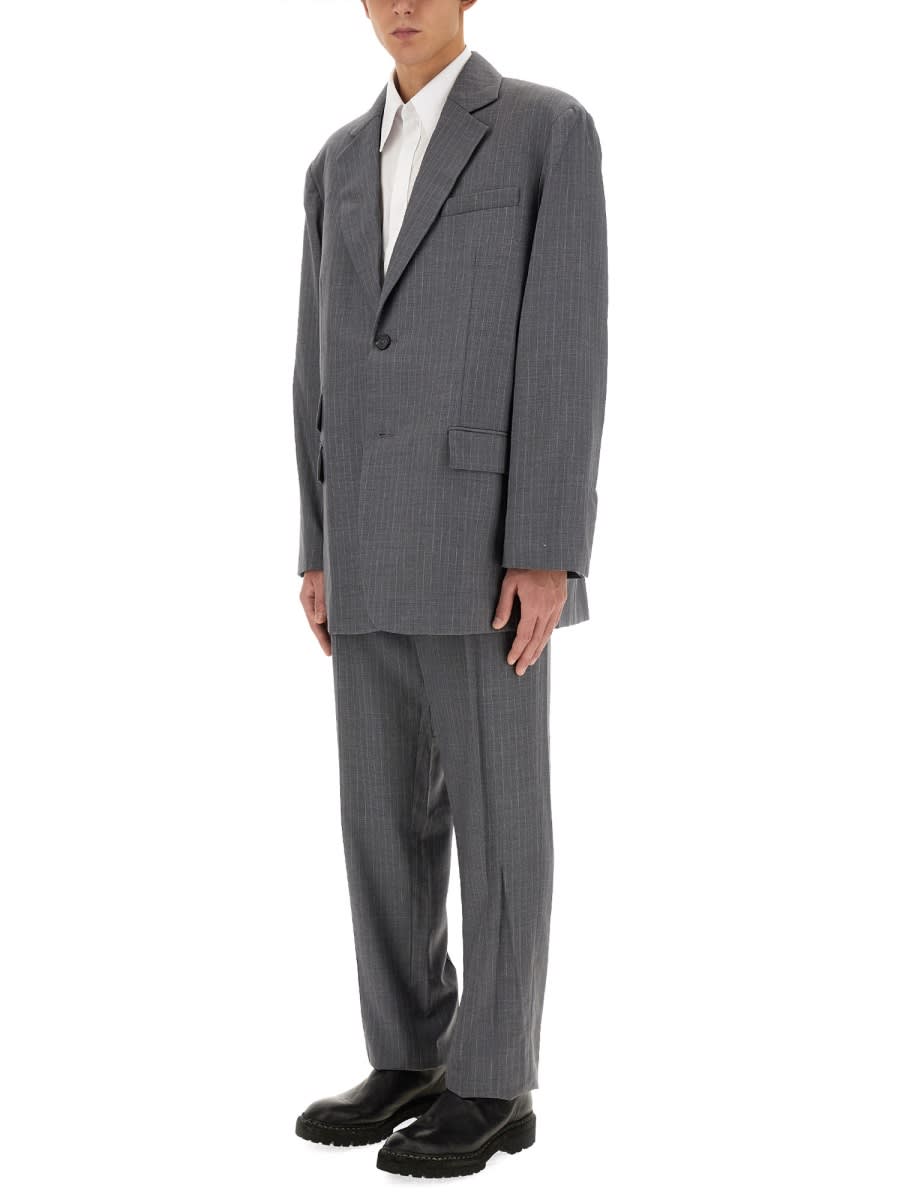 Shop Helmut Lang Wool Jacket In Grey
