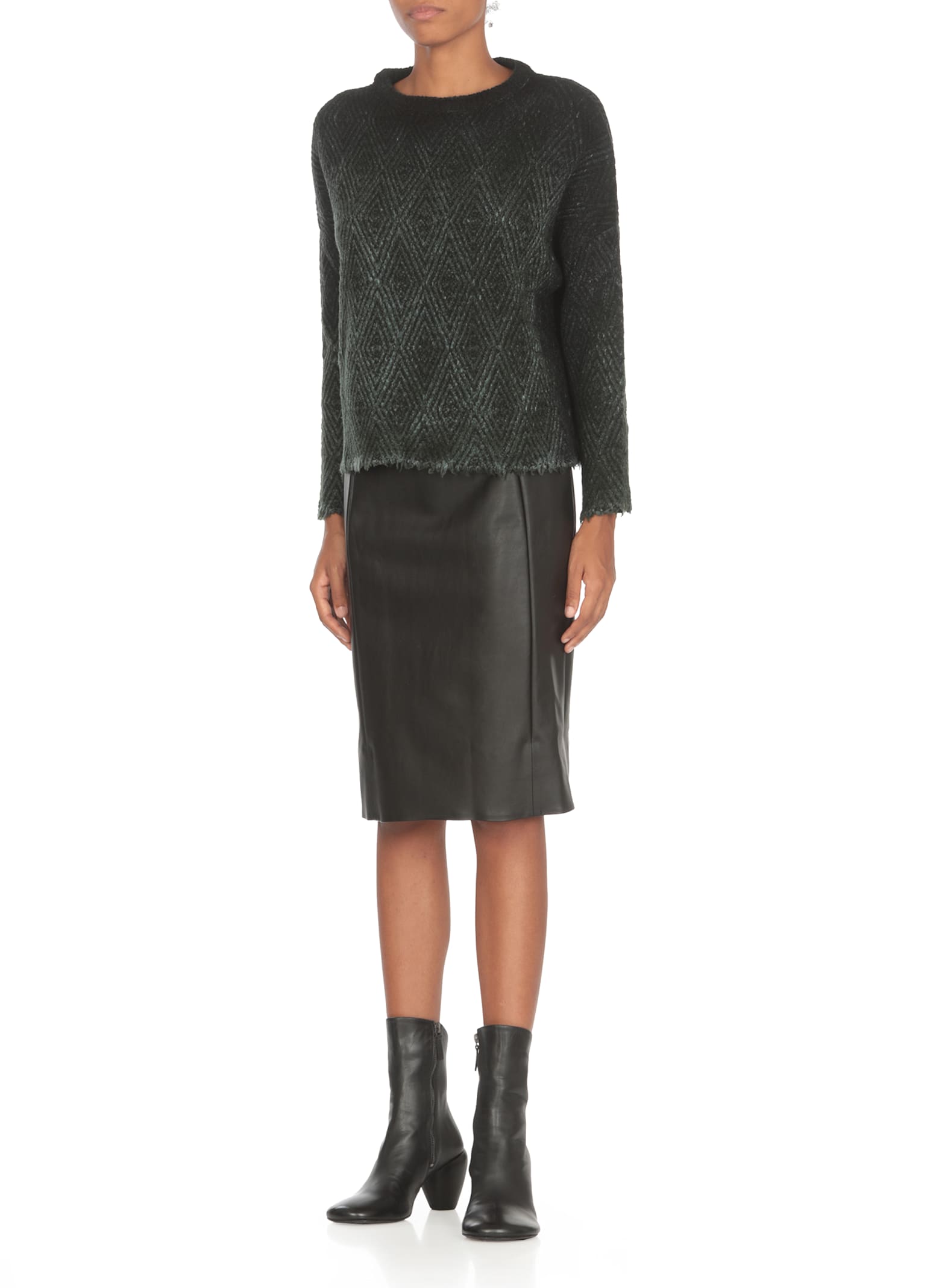 Shop Avant Toi Silk And Wool Sweater In Green