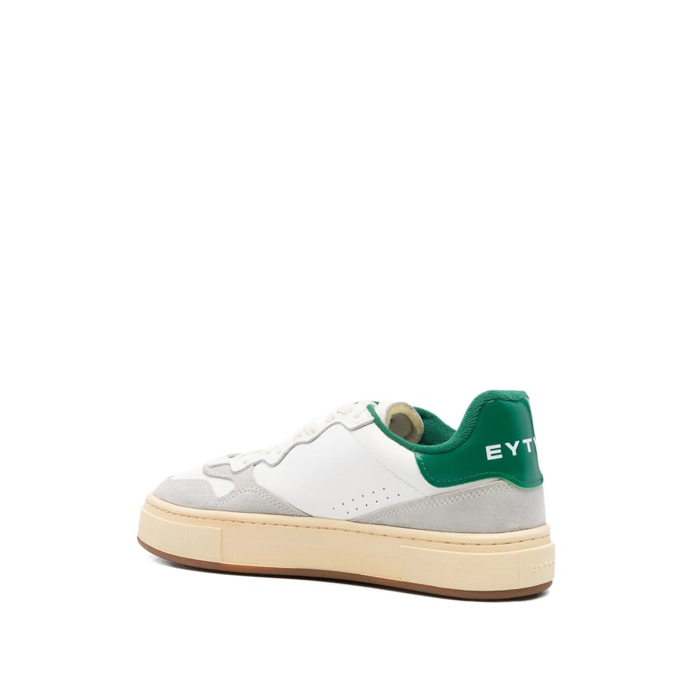 Eytys Leather Panelled Sneakers In White