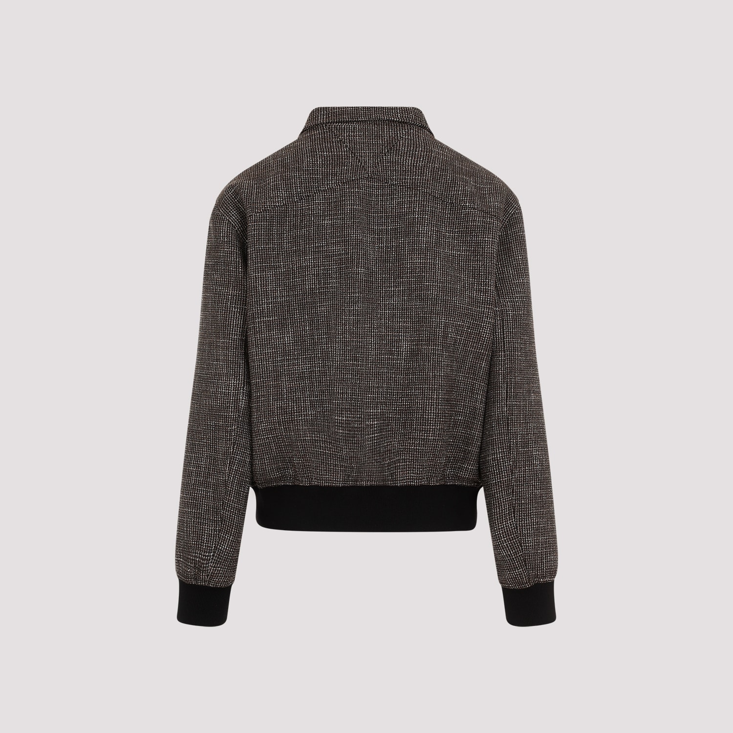 Shop Bottega Veneta Blouson In Black Charcoal