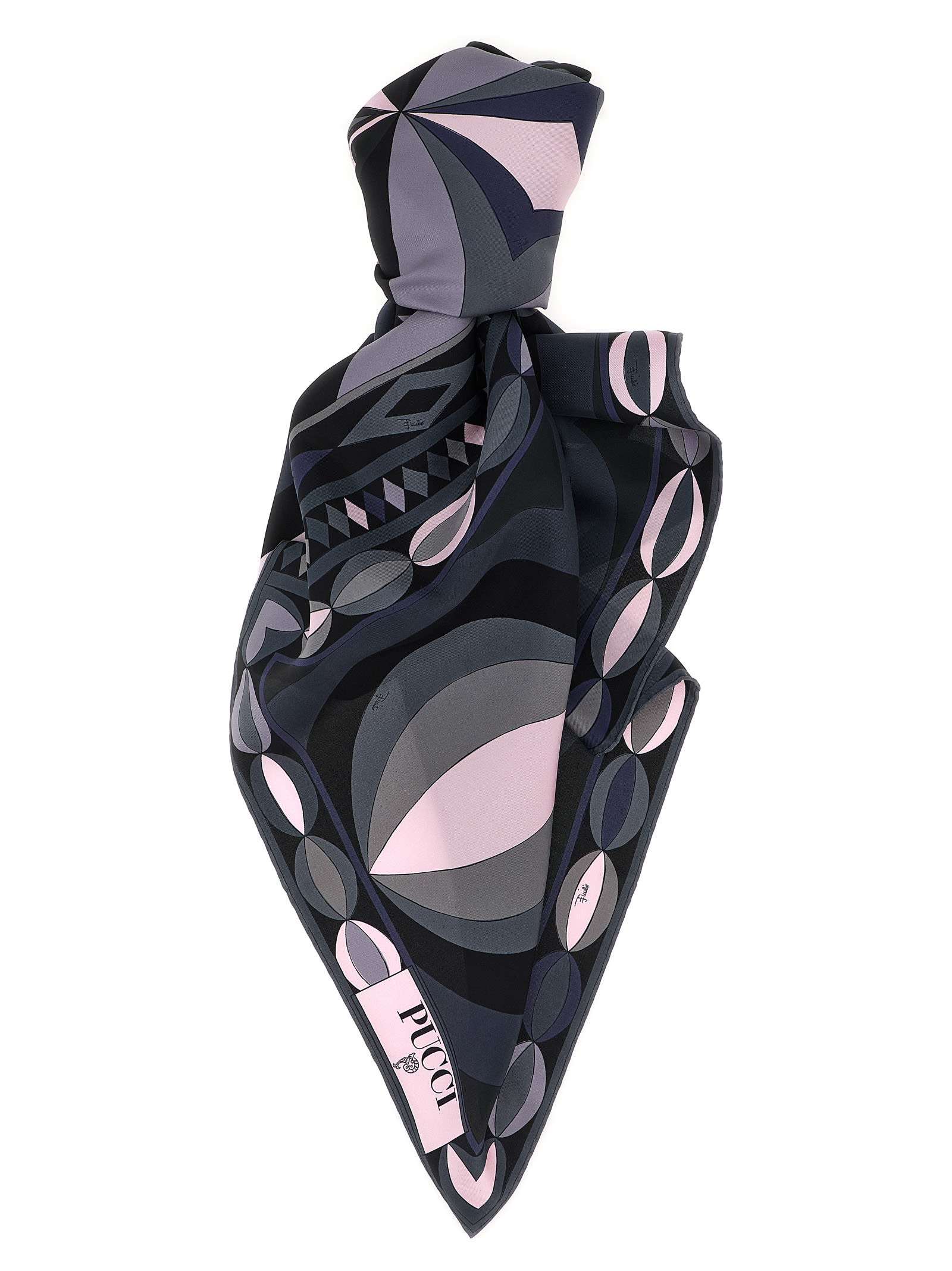Pucci Patterned Scarf Scarves And Foulards Multicolor In Multi