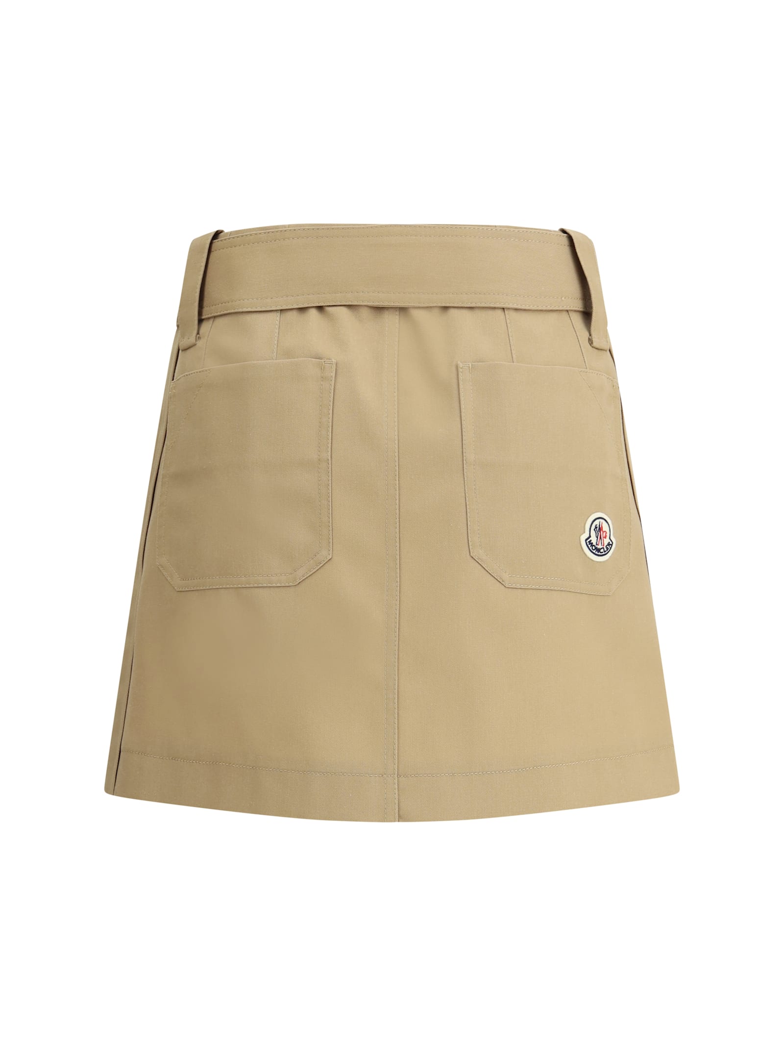 Shop Moncler Cotton Gabardine Miniskirt
