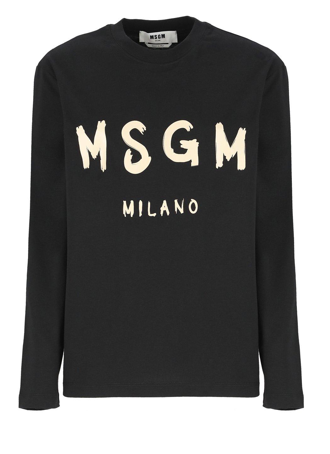 Shop Msgm Milano Sweatshirt In Black