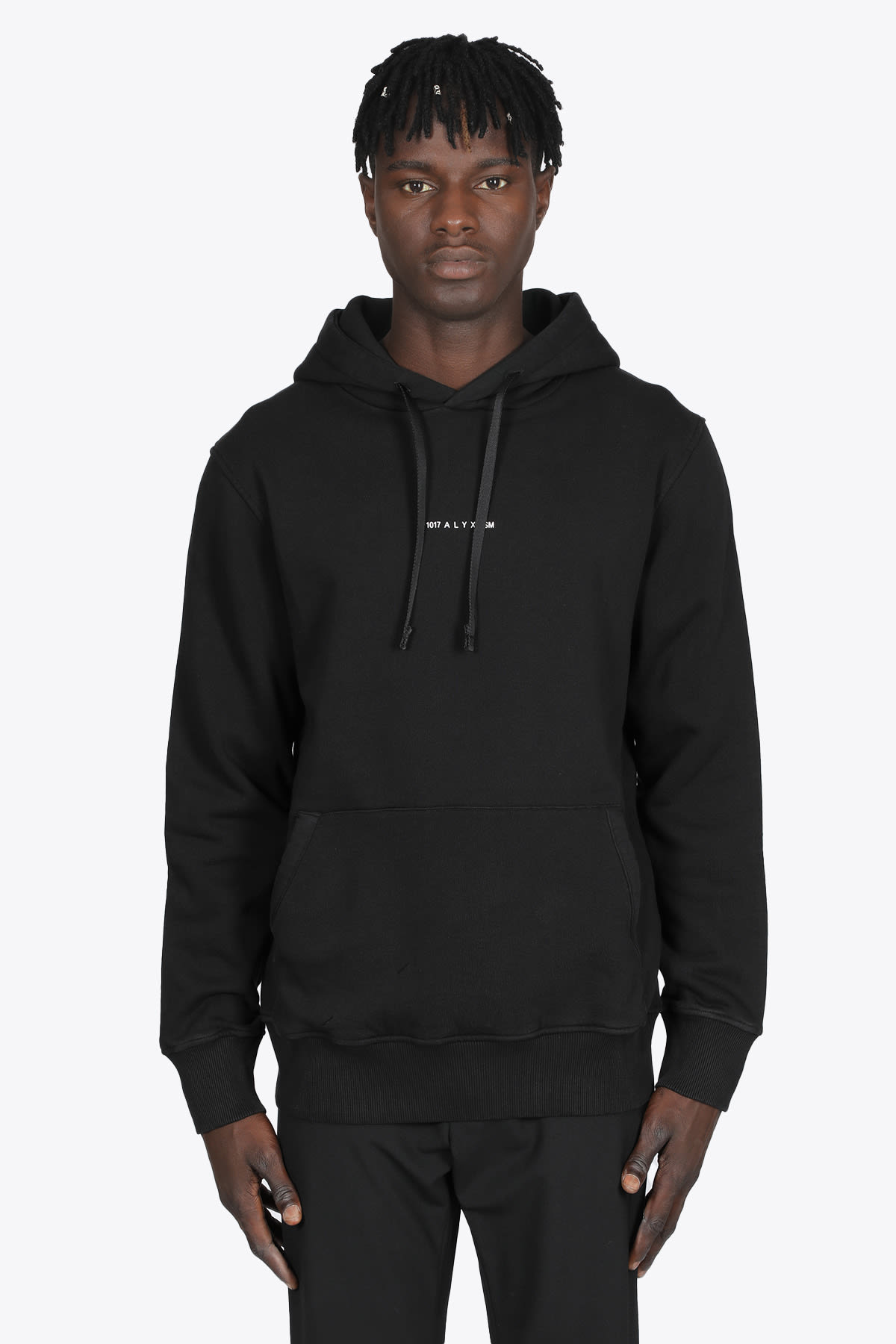 1017 ALYX 9SM Collection Logo Hoodie Black cotton hoodie with collection print