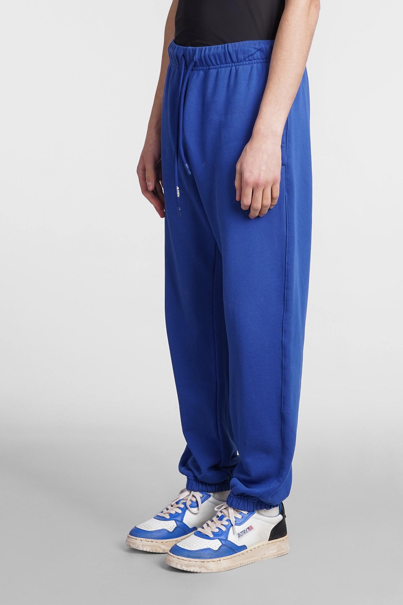 Shop Autry Pants In Blue Cotton In Academy Blue