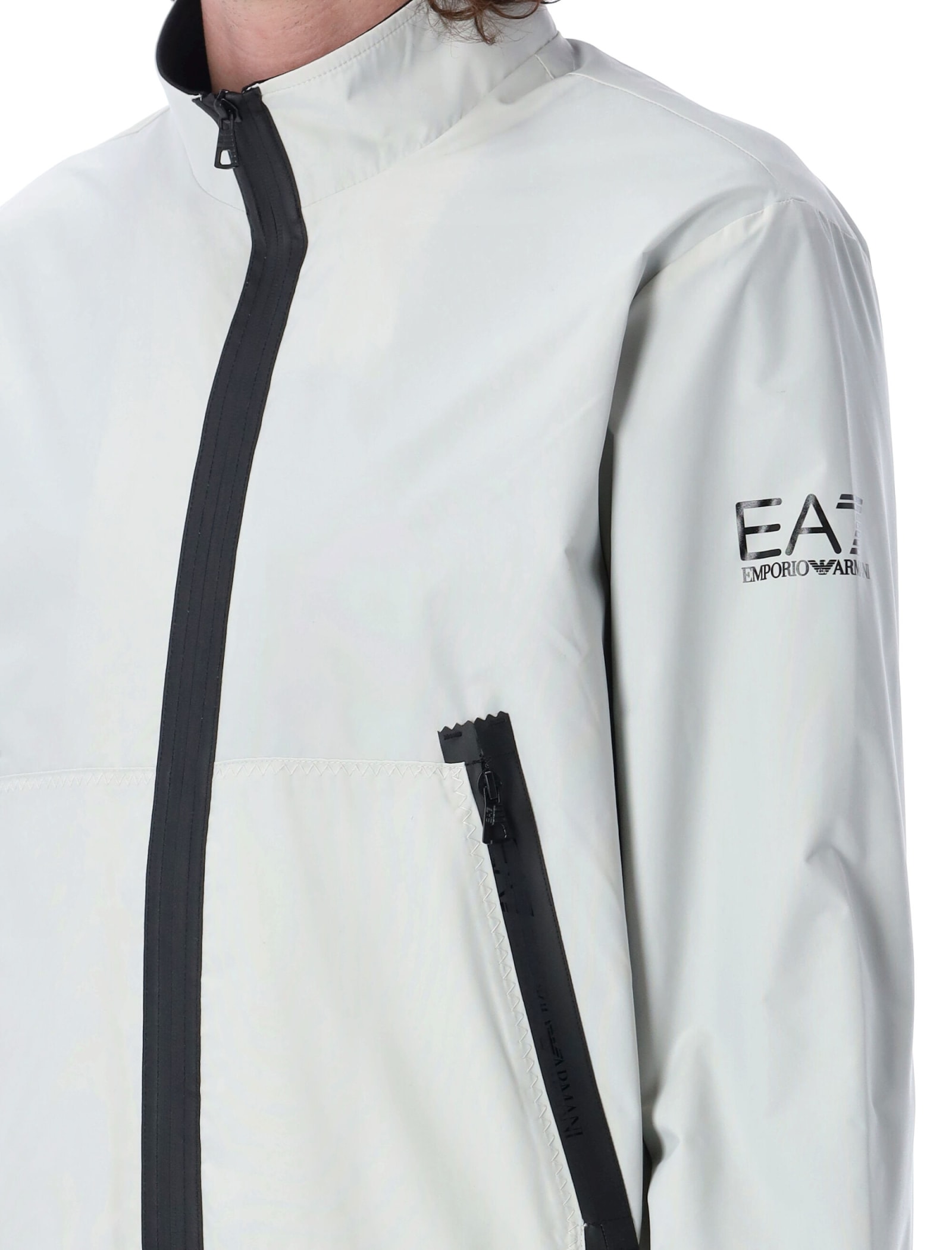 Ea7 Core Identity Bomber Jacket In Oyster Mushroom