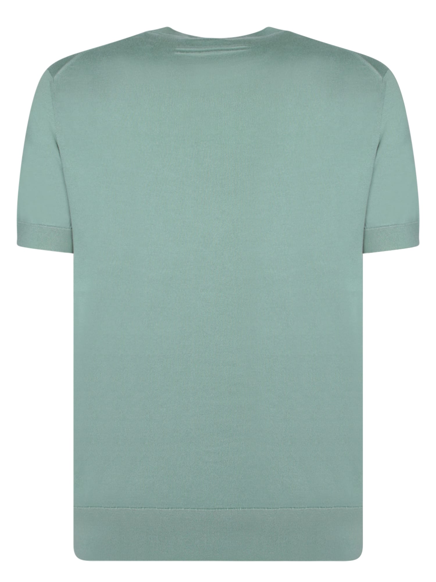 Shop Zegna Sage Green Premium Cotton T-shirt