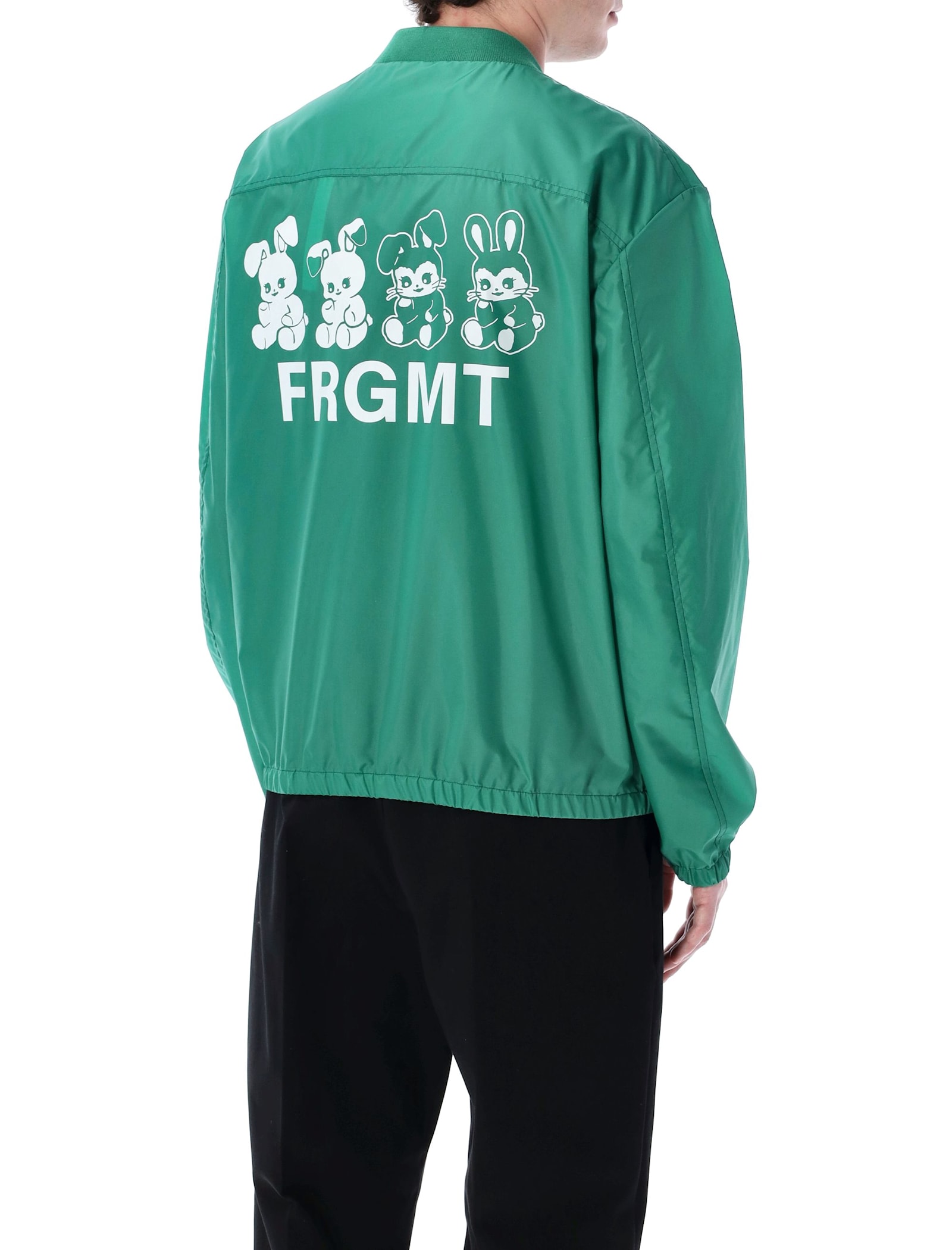 Moncler Genius Moncler X Fragment Hiroshi Fujiwara Ostria Bomber Jacket With Zip Closure In Green