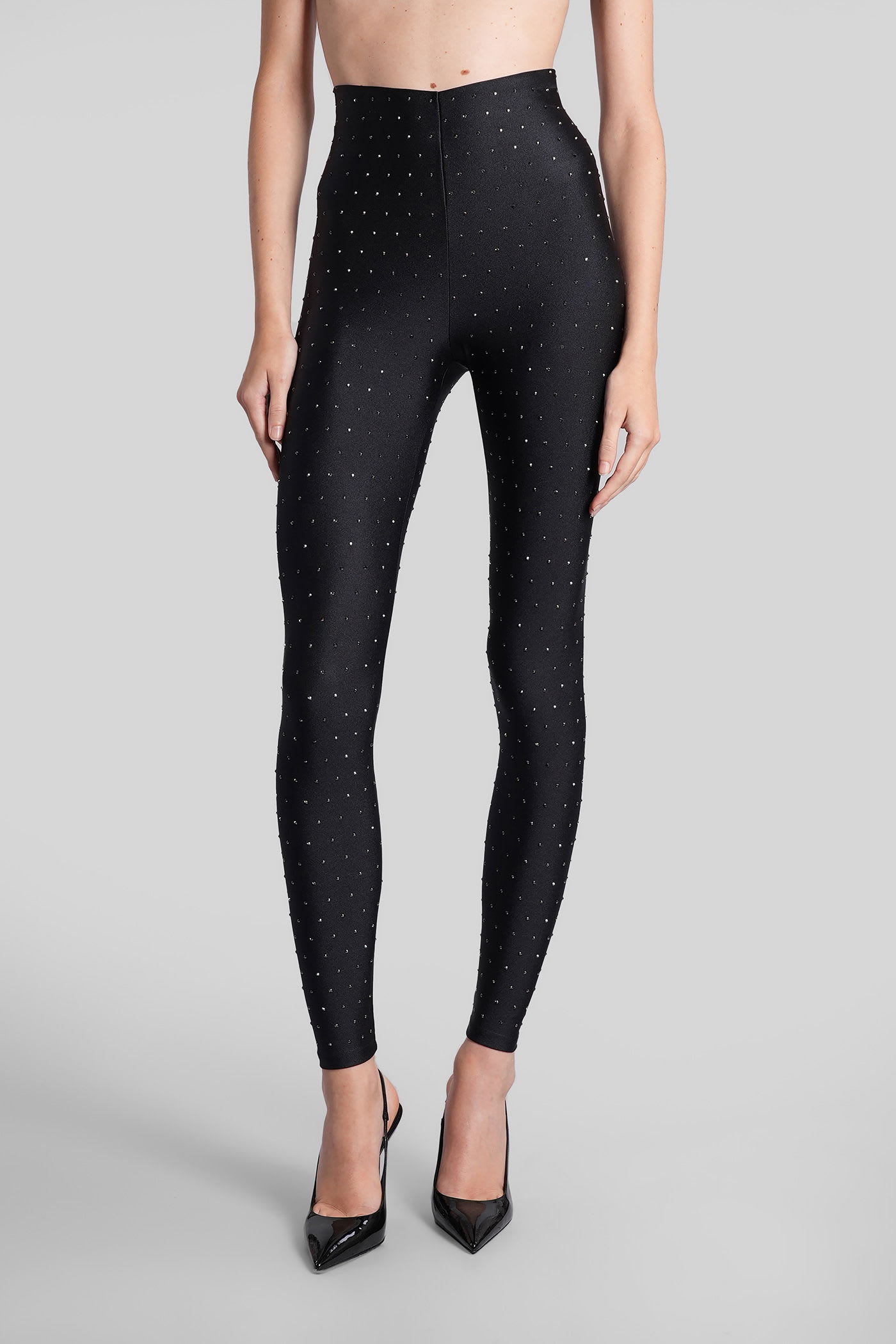 The Andamane Holly Crystal Leggings In Black Polyamide In Black