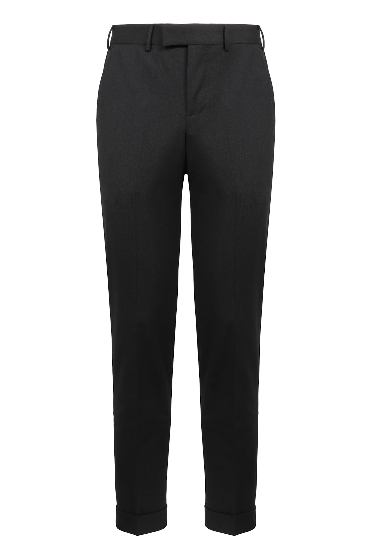 Pt Torino Chino Pants In Wool Blend In Black