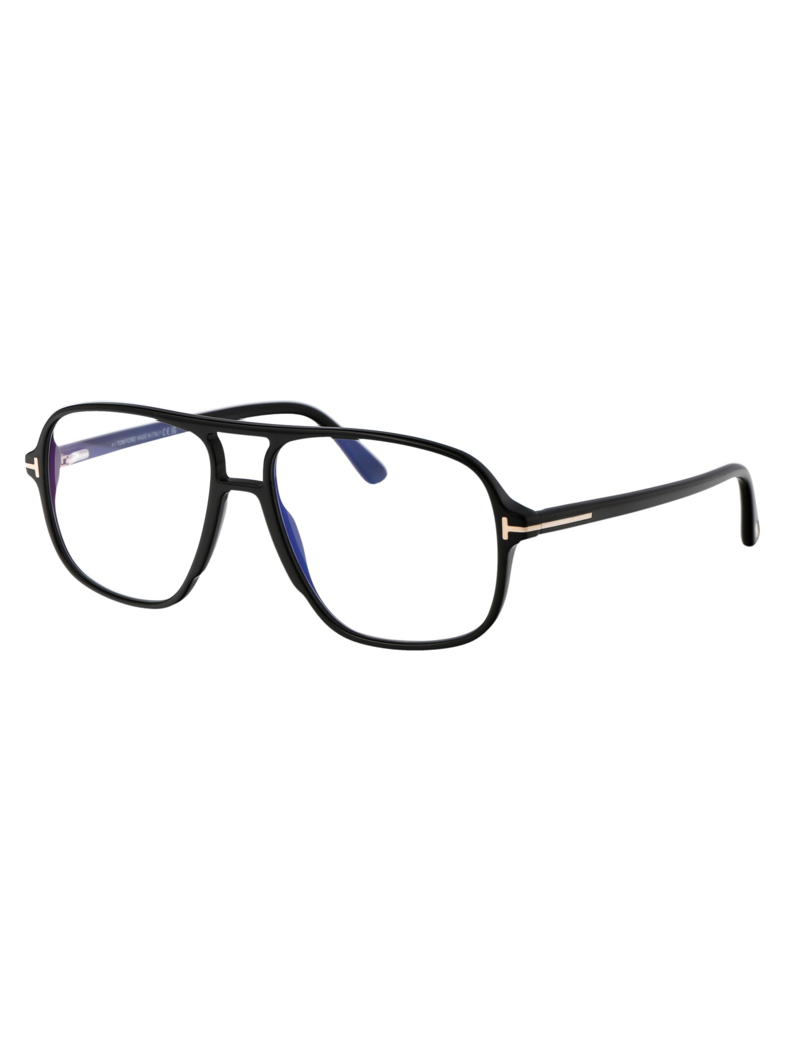 Shop Tom Ford Ft5737-b Glasses In 001 Nero Lucido