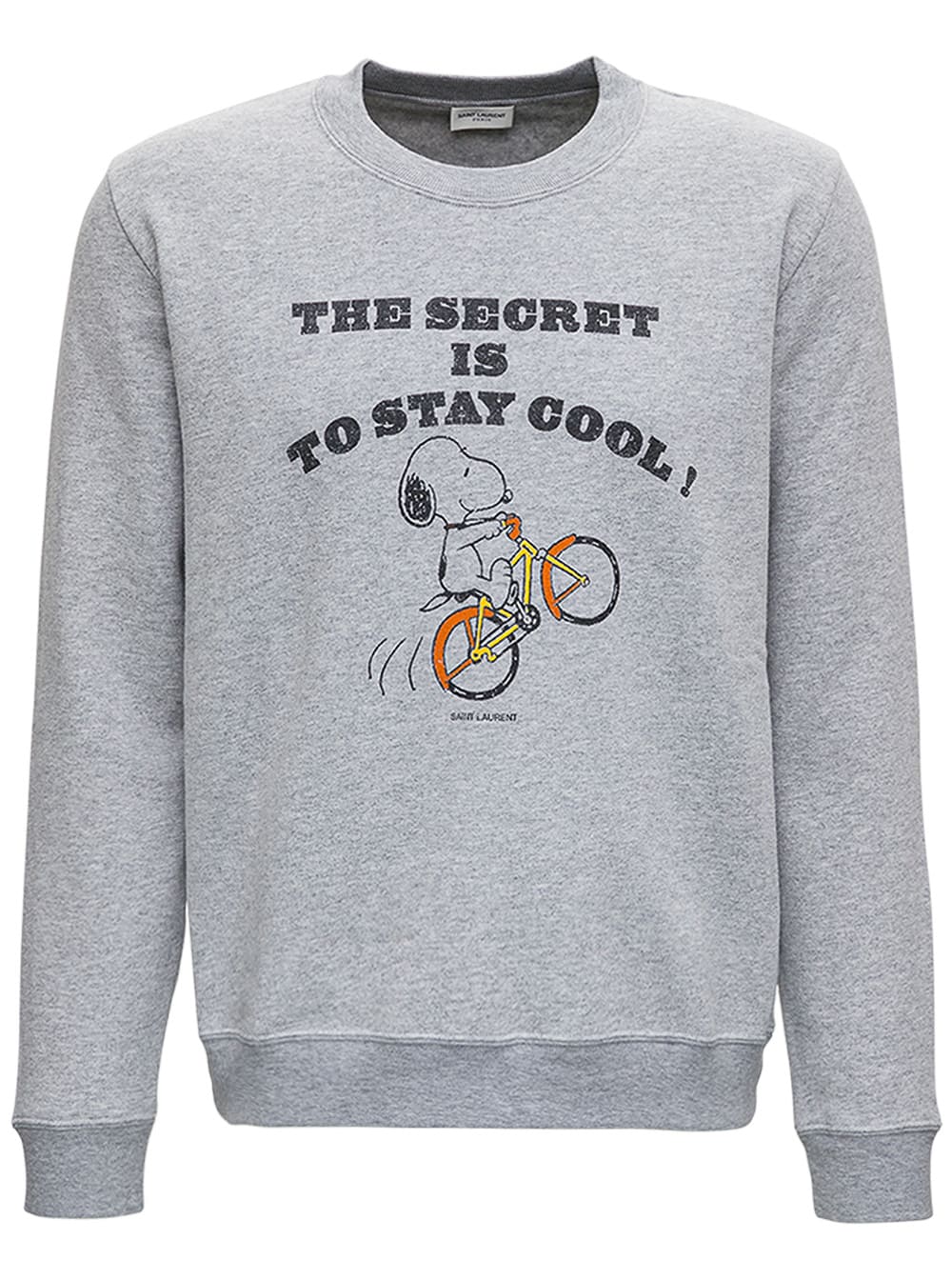 Saint Laurent Snoopy Grey Cotton Sweatshirt