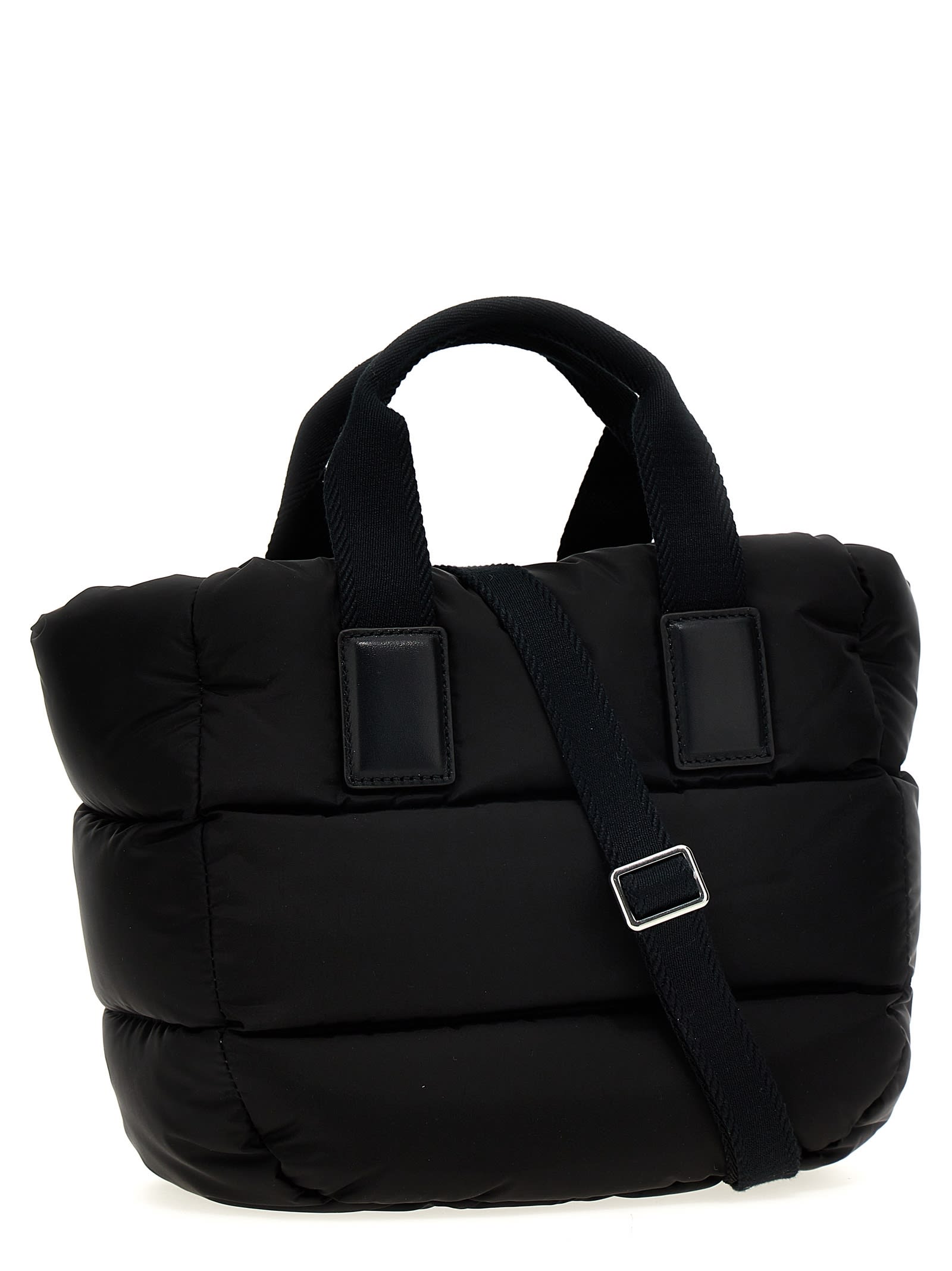 Shop Moncler Mini Caradoc Shopping Bag In Black