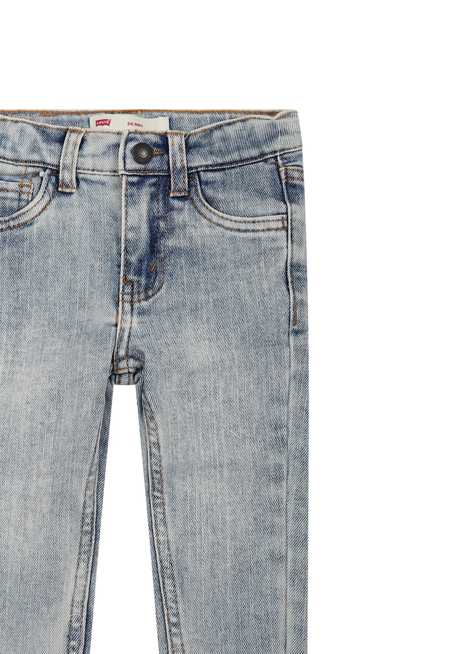 Shop Levi's Gray Jeans For Baby Girl With Patch Logo In Denim