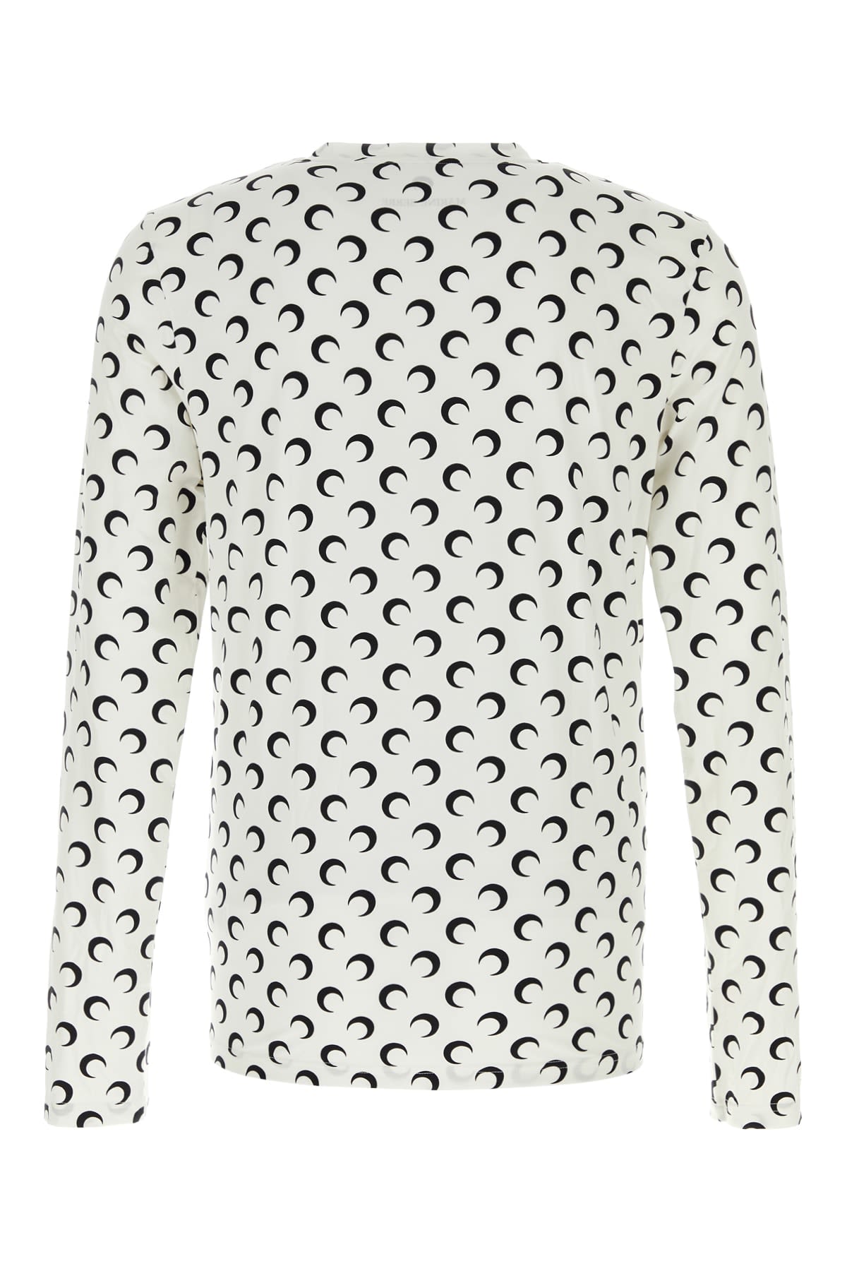 Shop Marine Serre Moon Printed Jersey Second Skin Regular Top In Opticalwhite