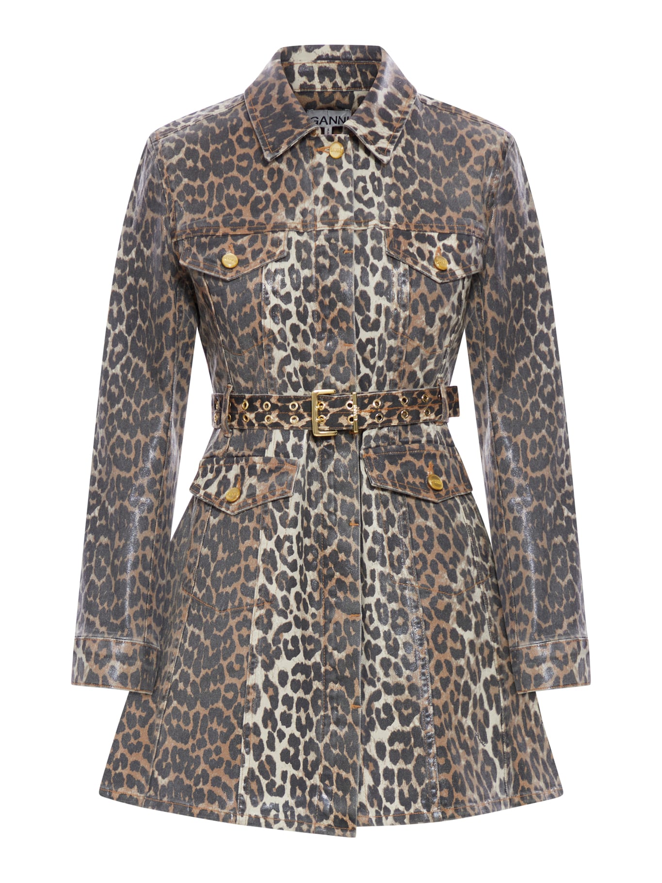 Leopard Denim Dress