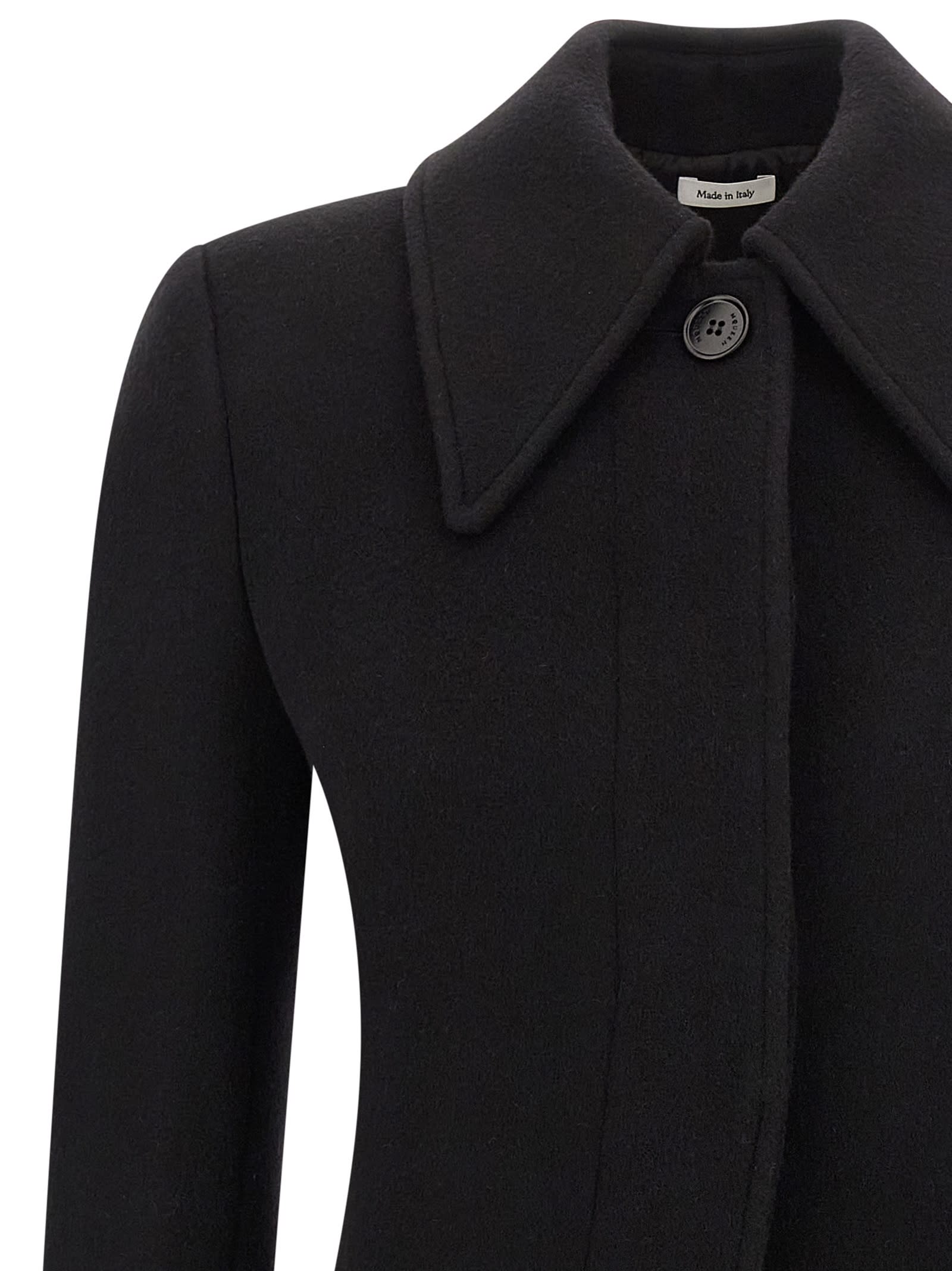Alexander Mcqueen Wool And Cashmere Coat In Black