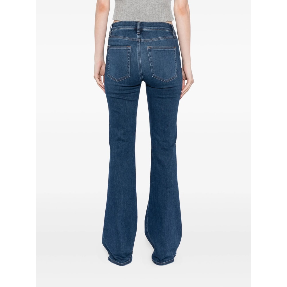 Frame Le Pixie High Flare Jeans In Blue