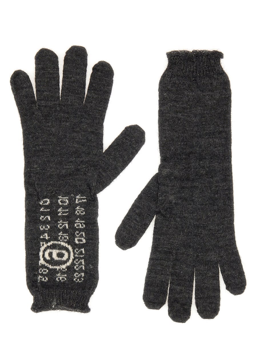 Mm6 Maison Margiela Wool Gloves. In Gray