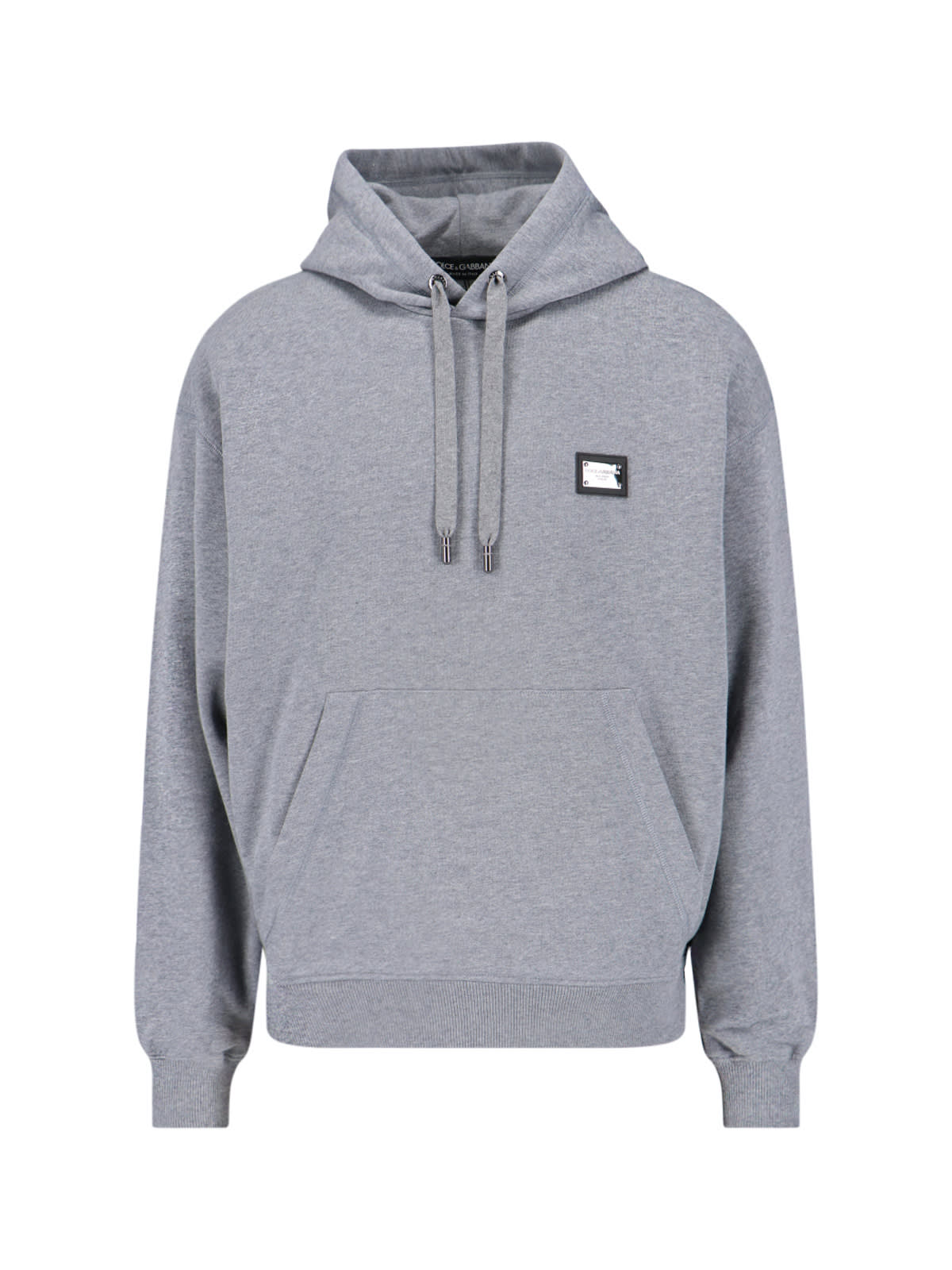 Shop Dolce & Gabbana Logo Hoodie In Grey