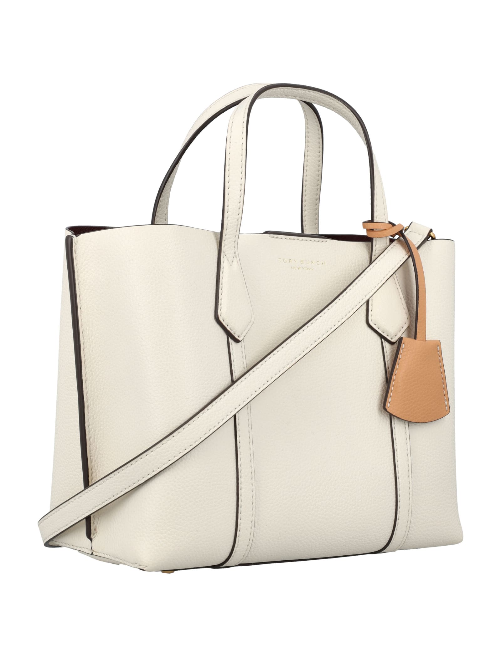 Shop Tory Burch Perry Small Tote Bag In New Ivory