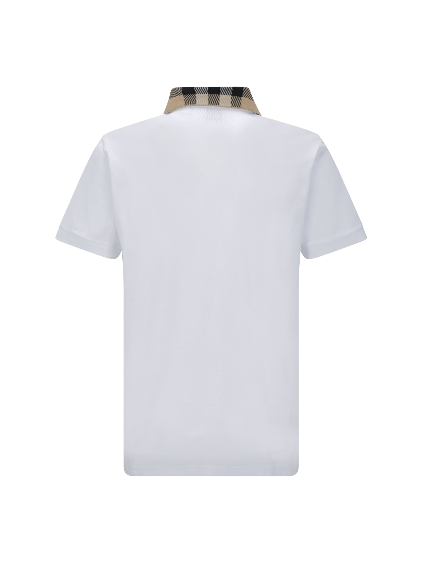 Shop Burberry Cody Polo Shirt In White