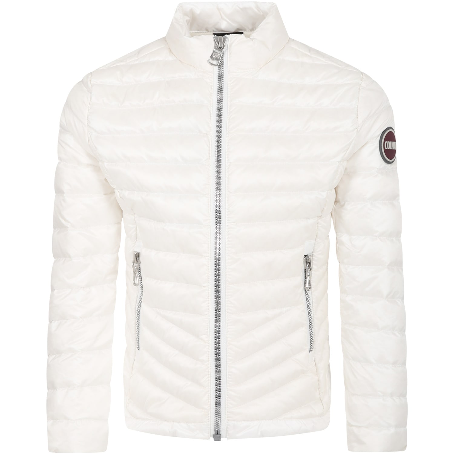 Colmar White Jacket For Girl With Logo