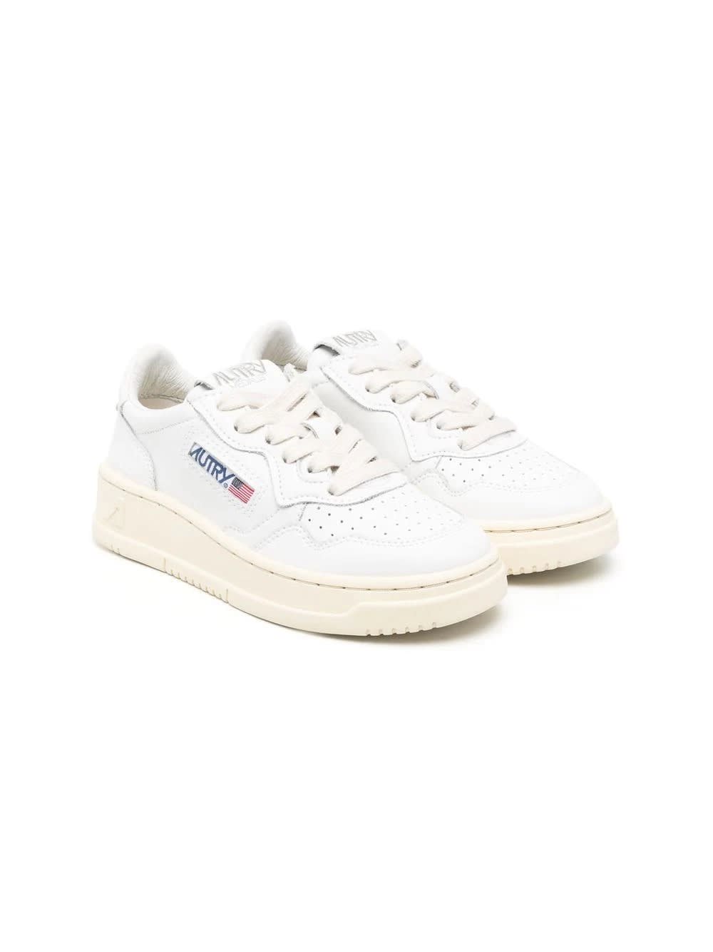 AUTRY WHITE MEDALIST LOW SNEAKERS