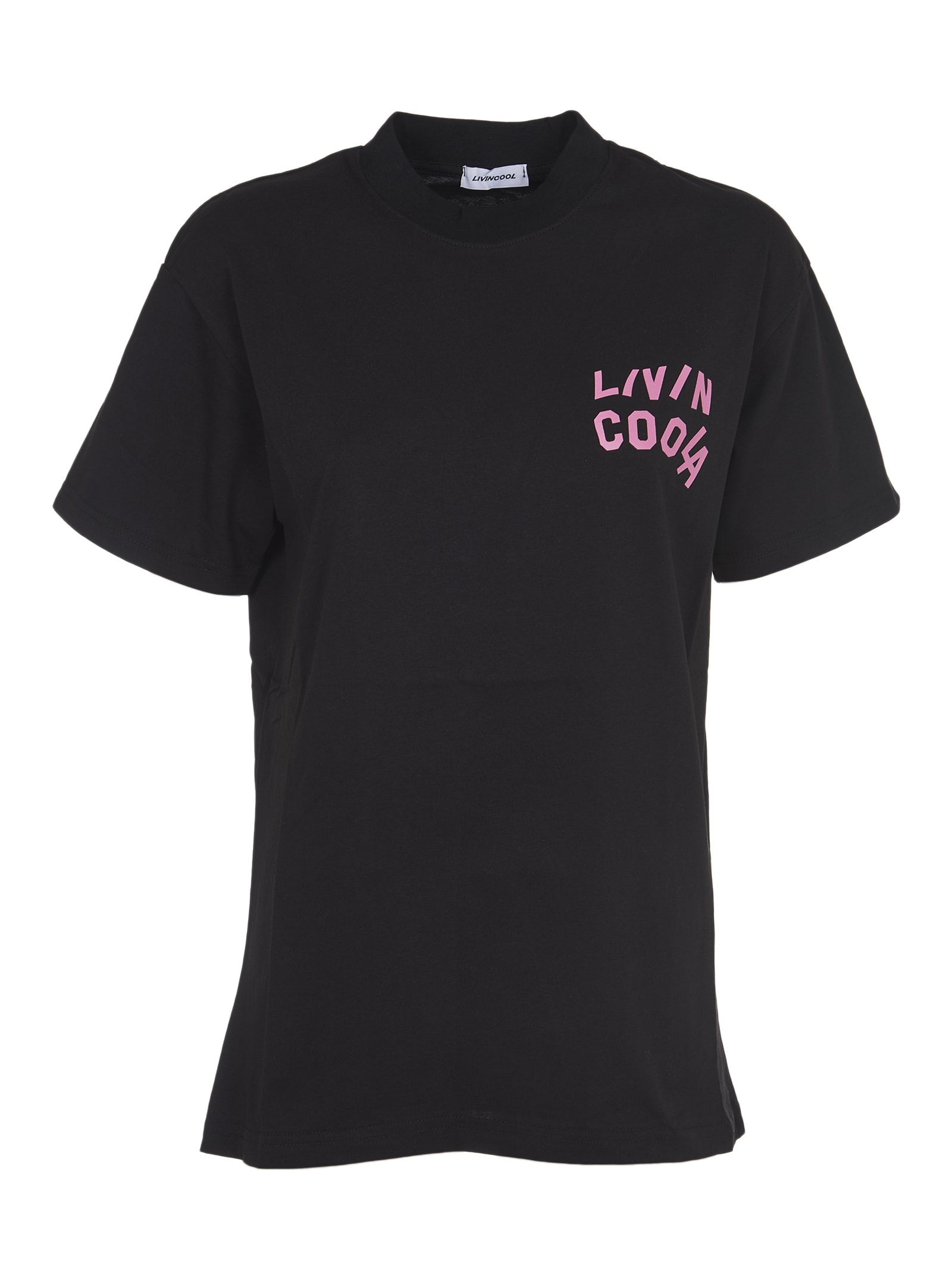 LIVINCOOL Balck T-shirt With Logo