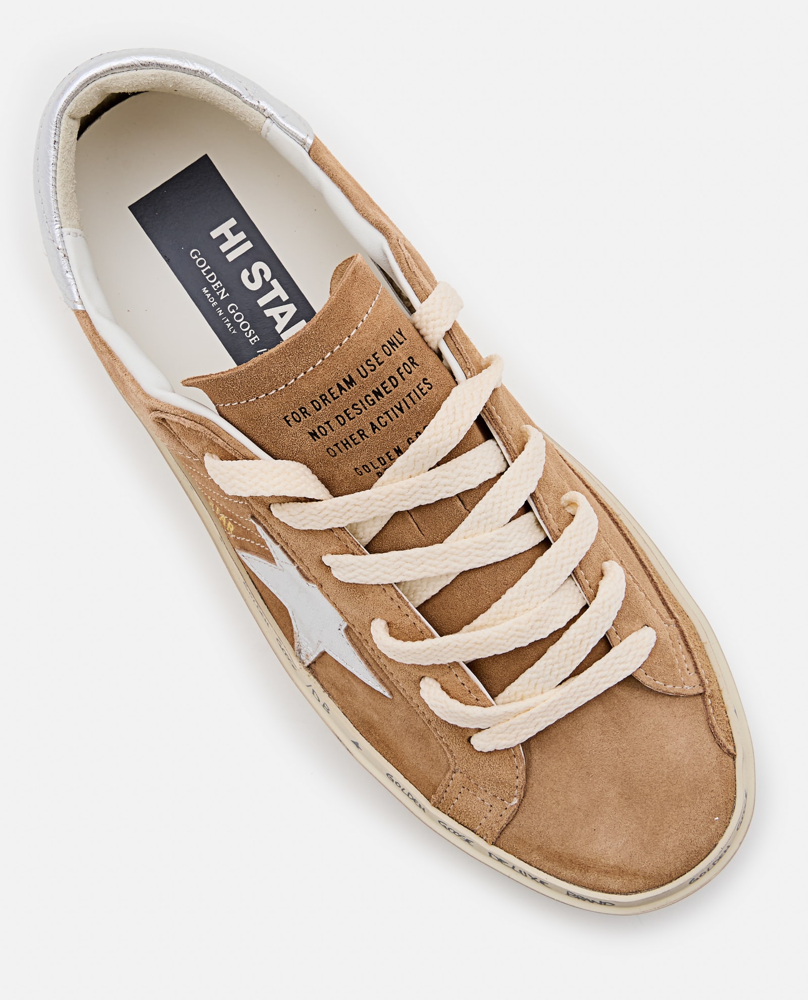 Shop Golden Goose Hi Star Suede Sneakers In Brown