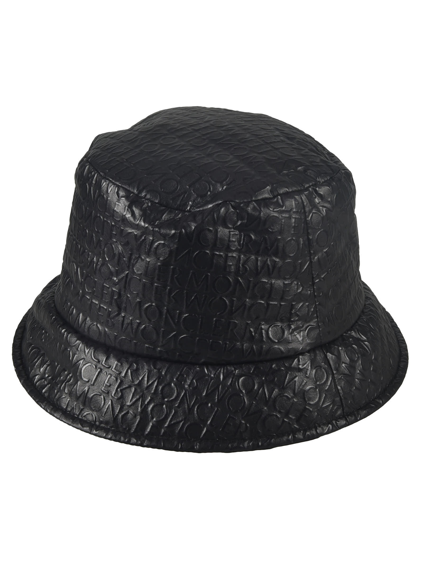 Shop Moncler Logo Patched Bucket Hat In Black