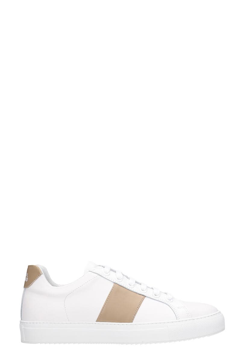 NATIONAL STANDARD EDITION 4 SNEAKERS IN WHITE LEATHER,11261175