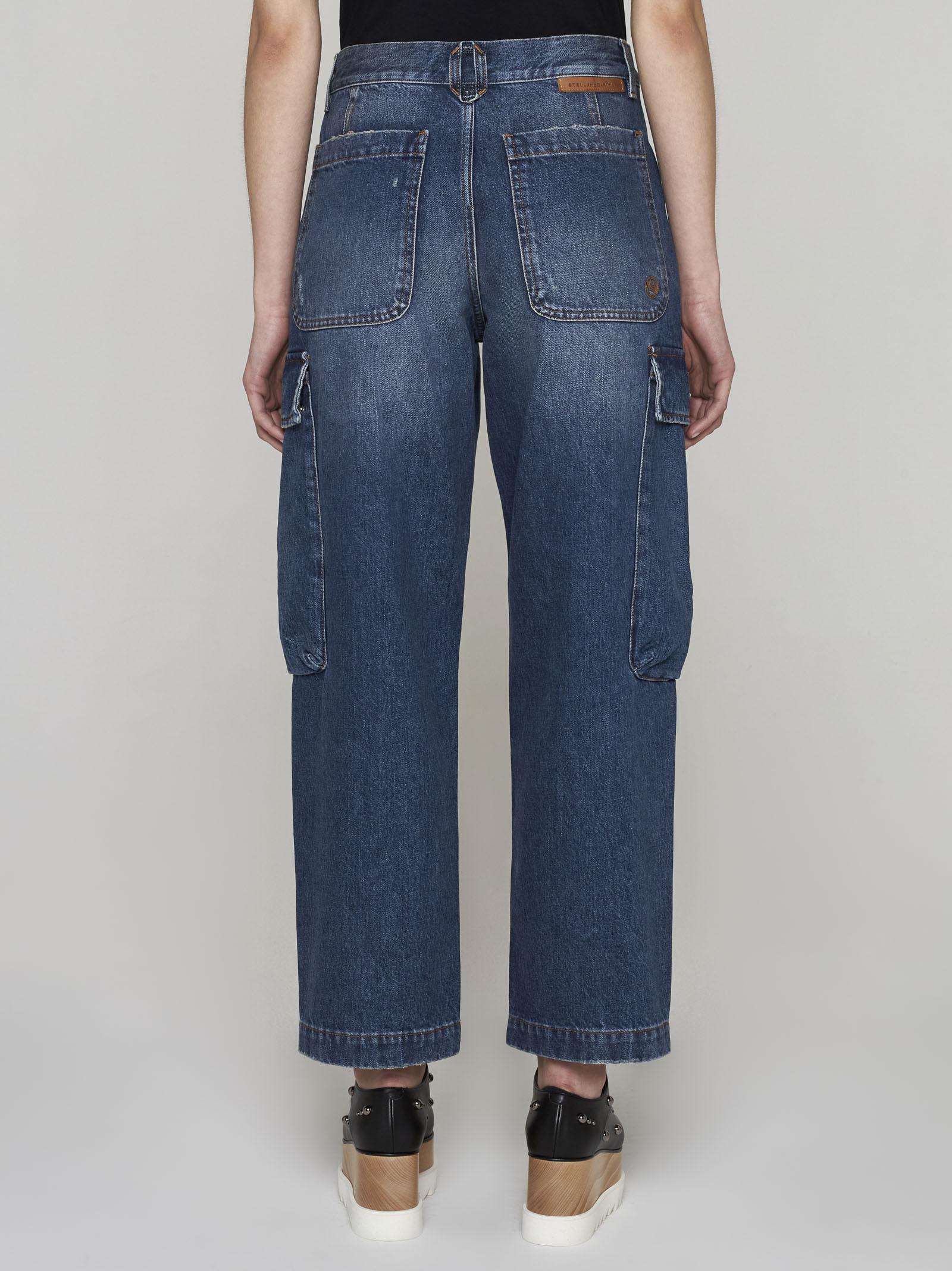 Shop Stella Mccartney Cargo Jeans In Blu