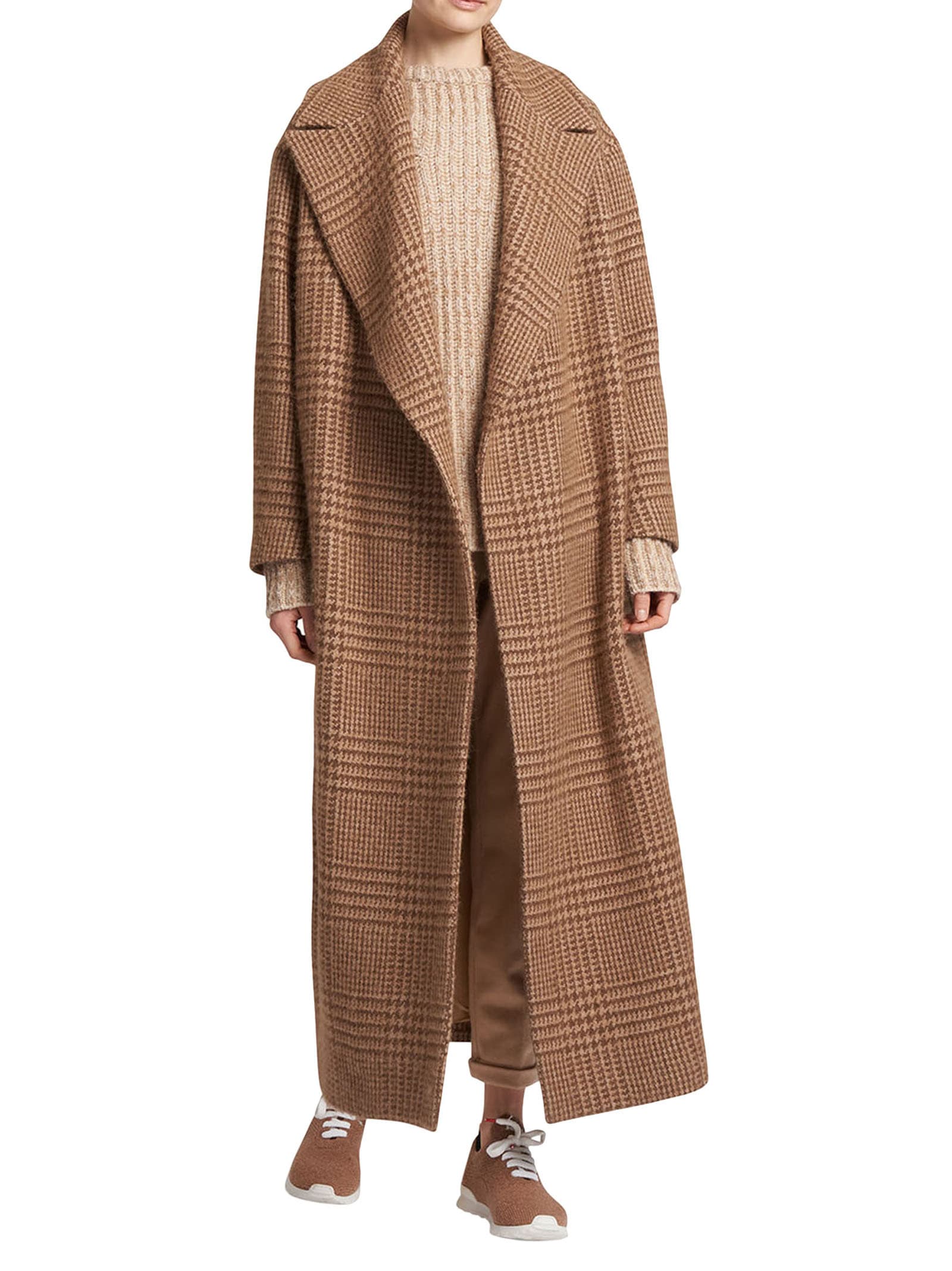 Shop Kiton Jersey Turtleneck Camel In Beige