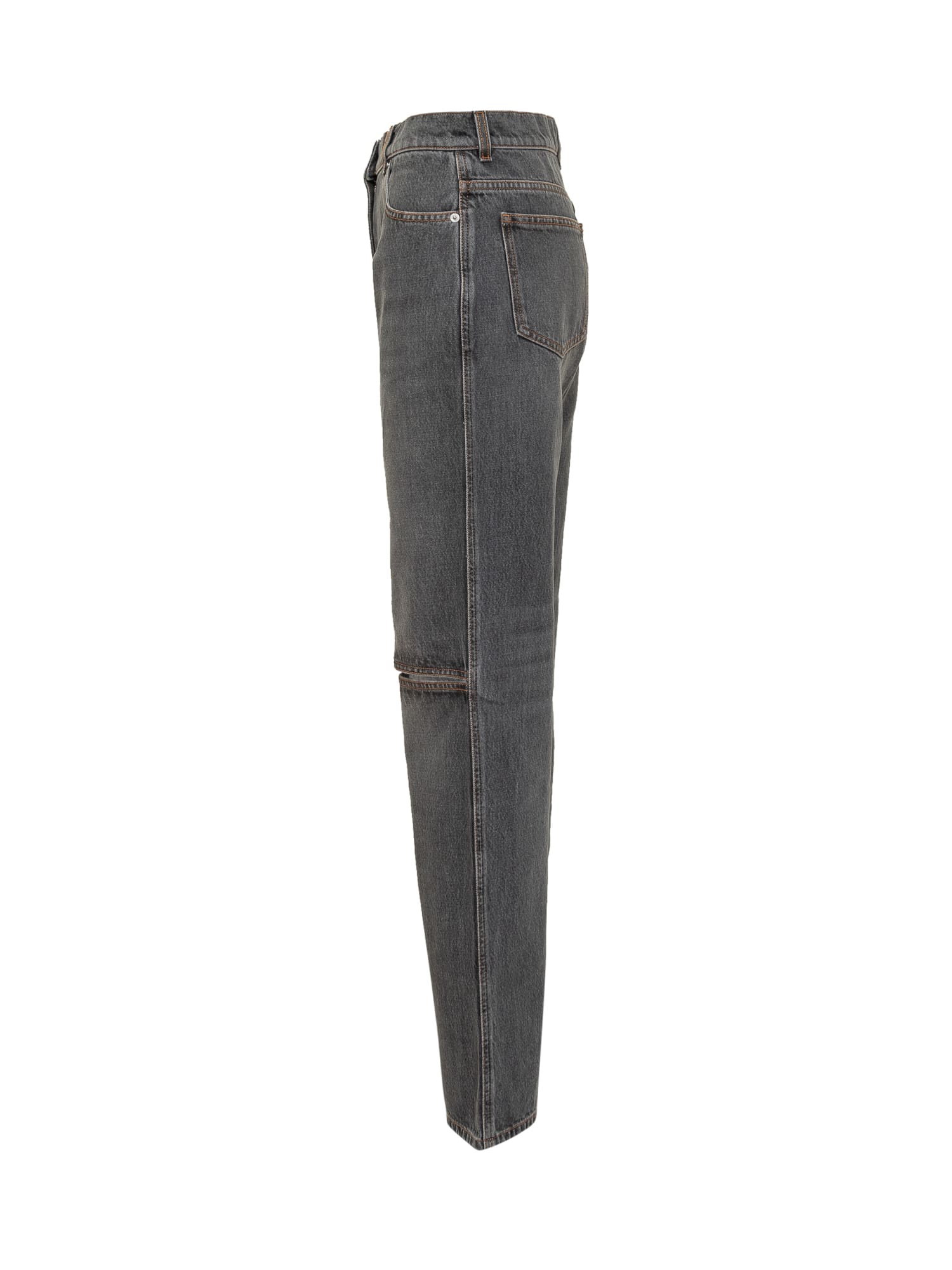 Shop Jw Anderson Cut-uot Bootcut Jeans In Grey