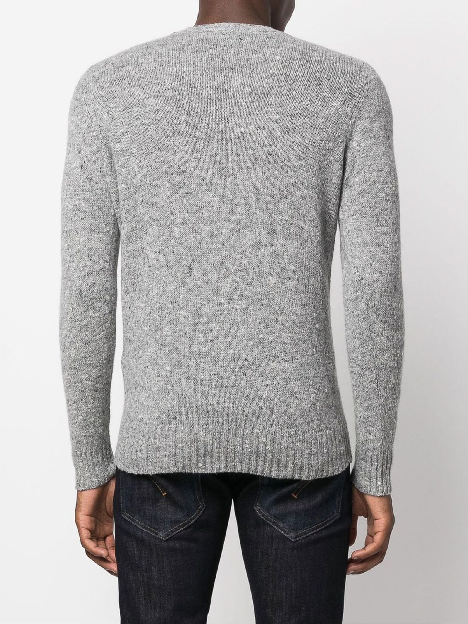 Shop Drumohr Grey Virgin Wool Blend Jumper Sweater In Grigio