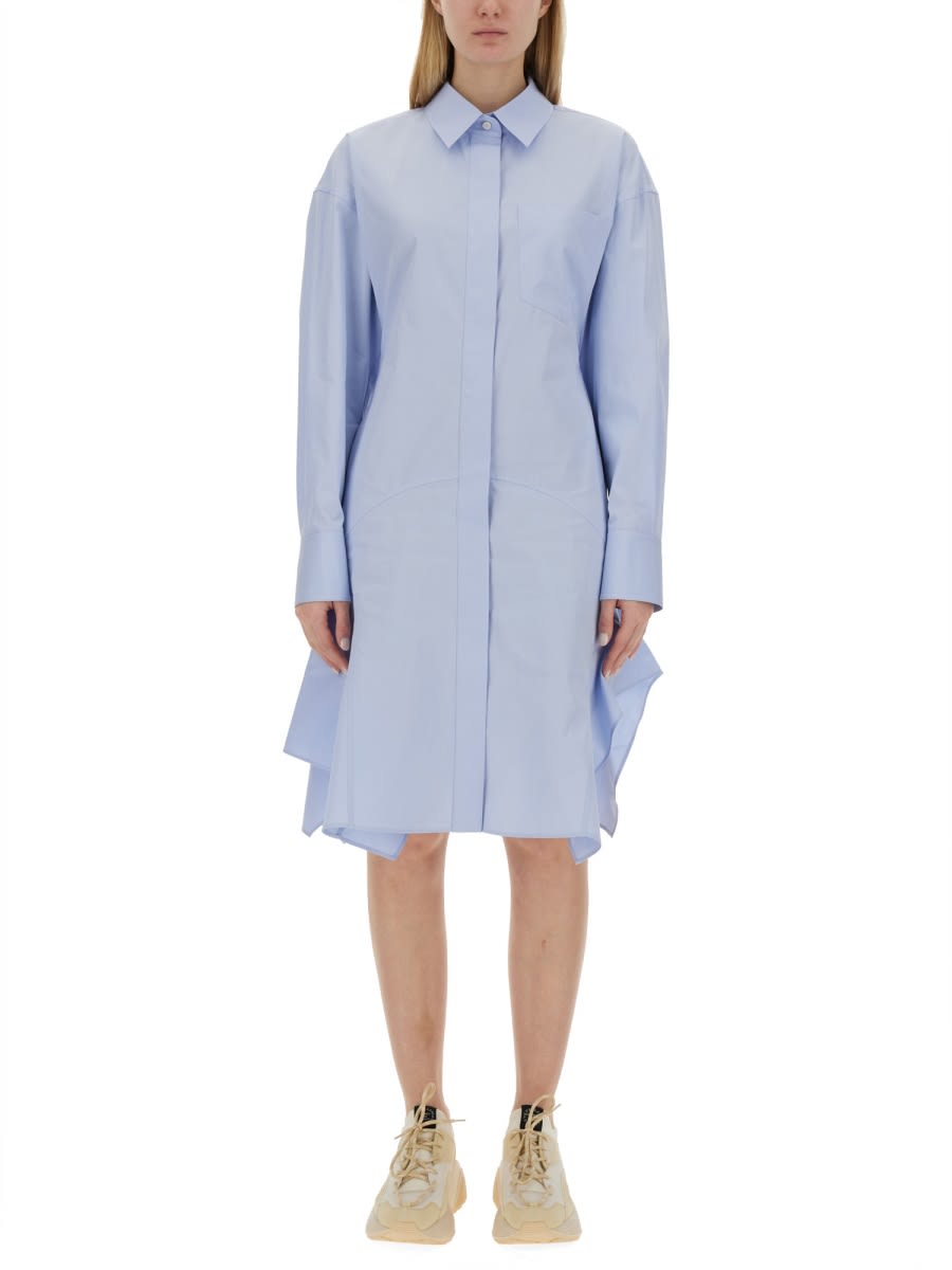 Shop Stella Mccartney Shirt Dress In Azure