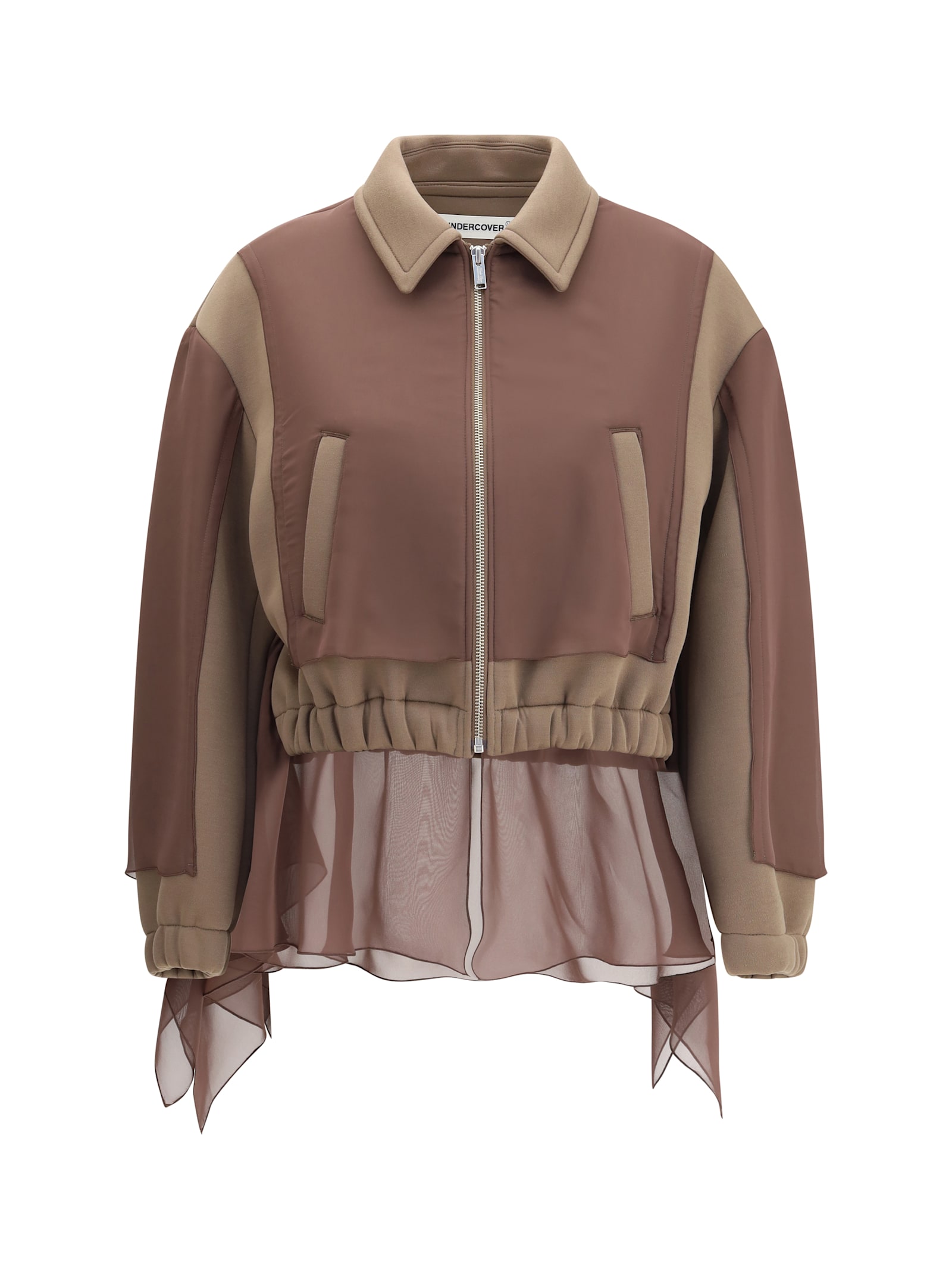 Undercover Colorblock Blouson Jacket In Brown