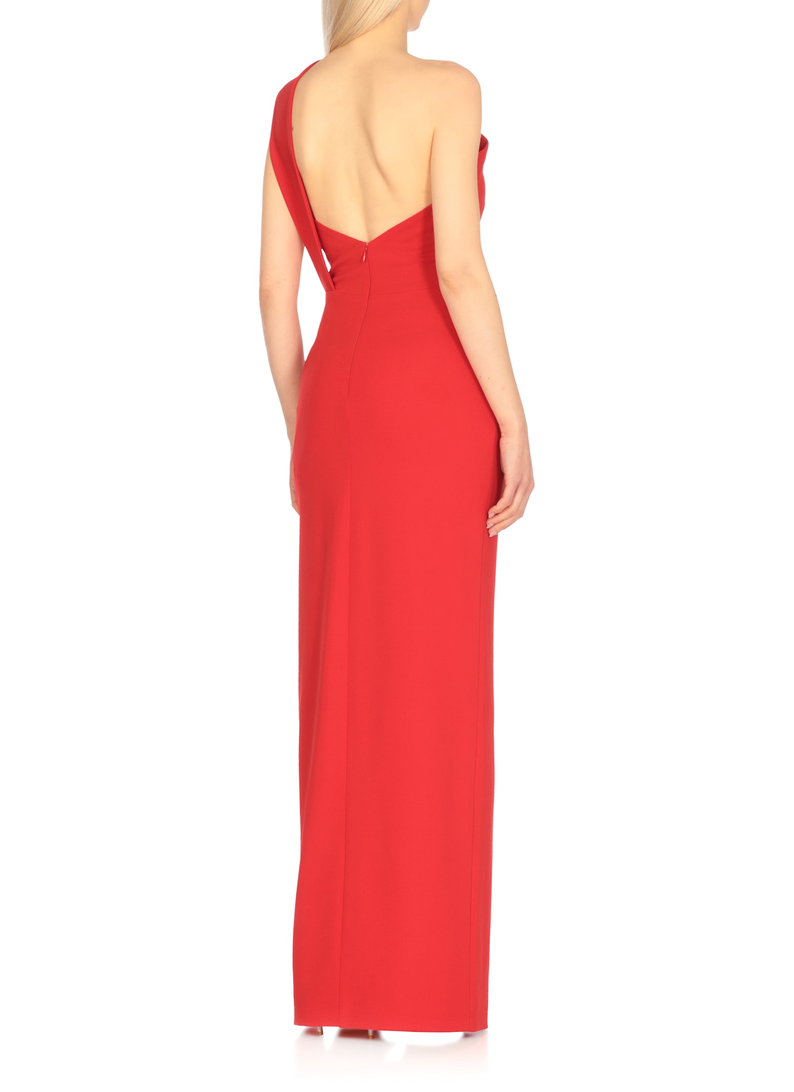 Solace London One-shoulder Dress In Red