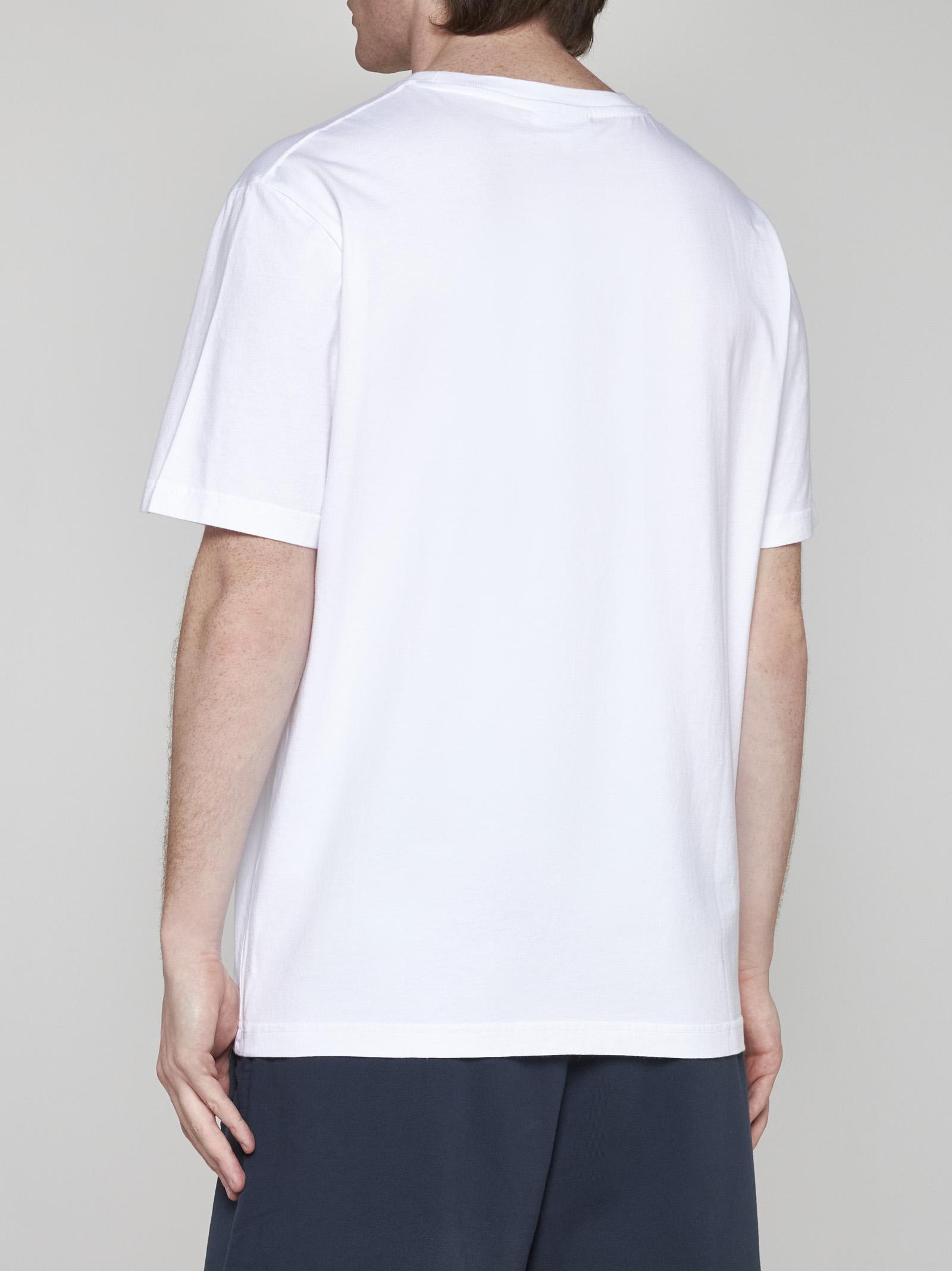 Shop Maison Kitsuné Speedy Fox Patch Cotton T-shirt In White