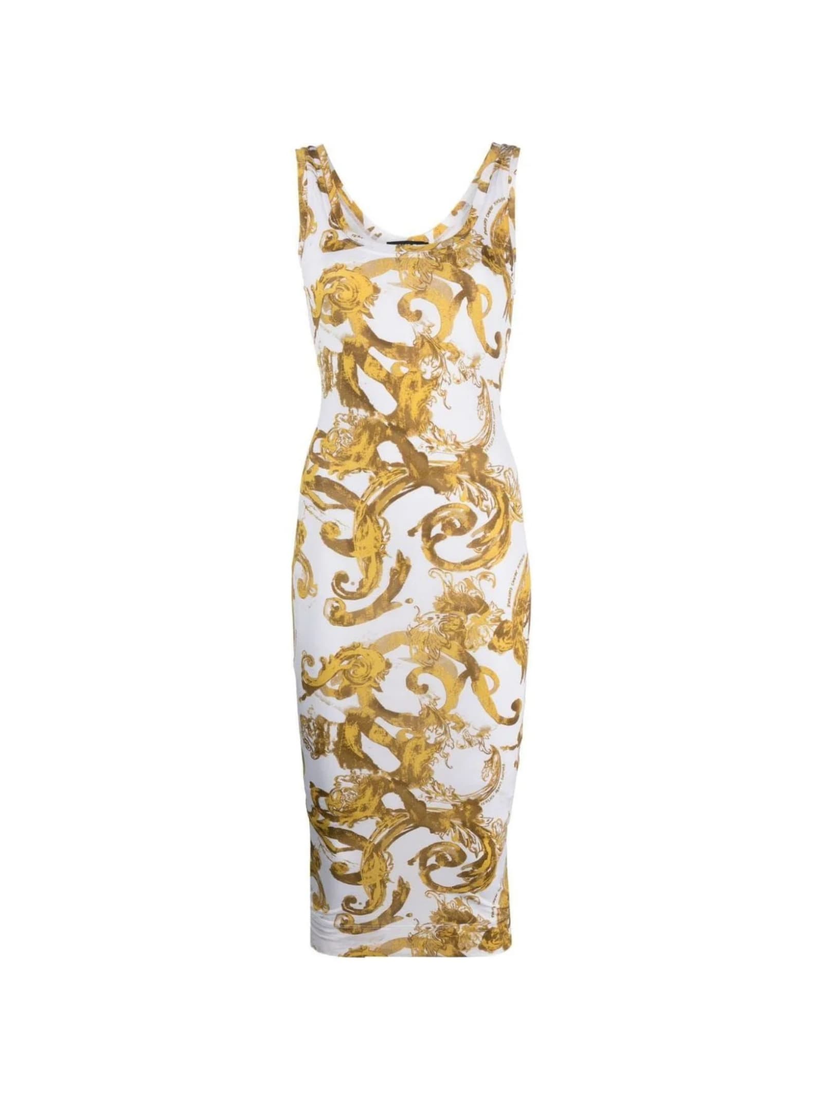 Shop Versace Jeans Couture Dress In White