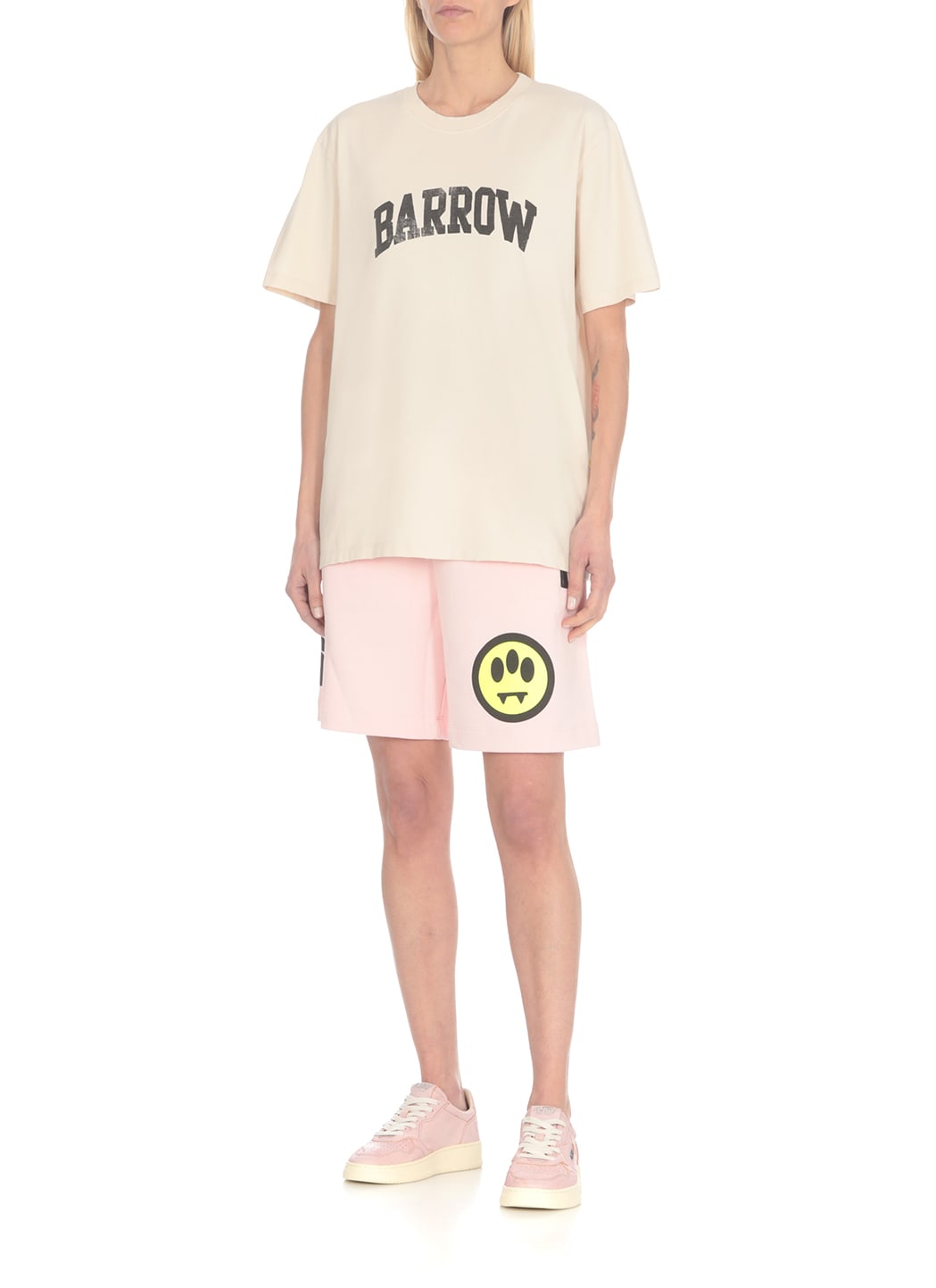 Shop Barrow Logoed T-shirt In Ivory