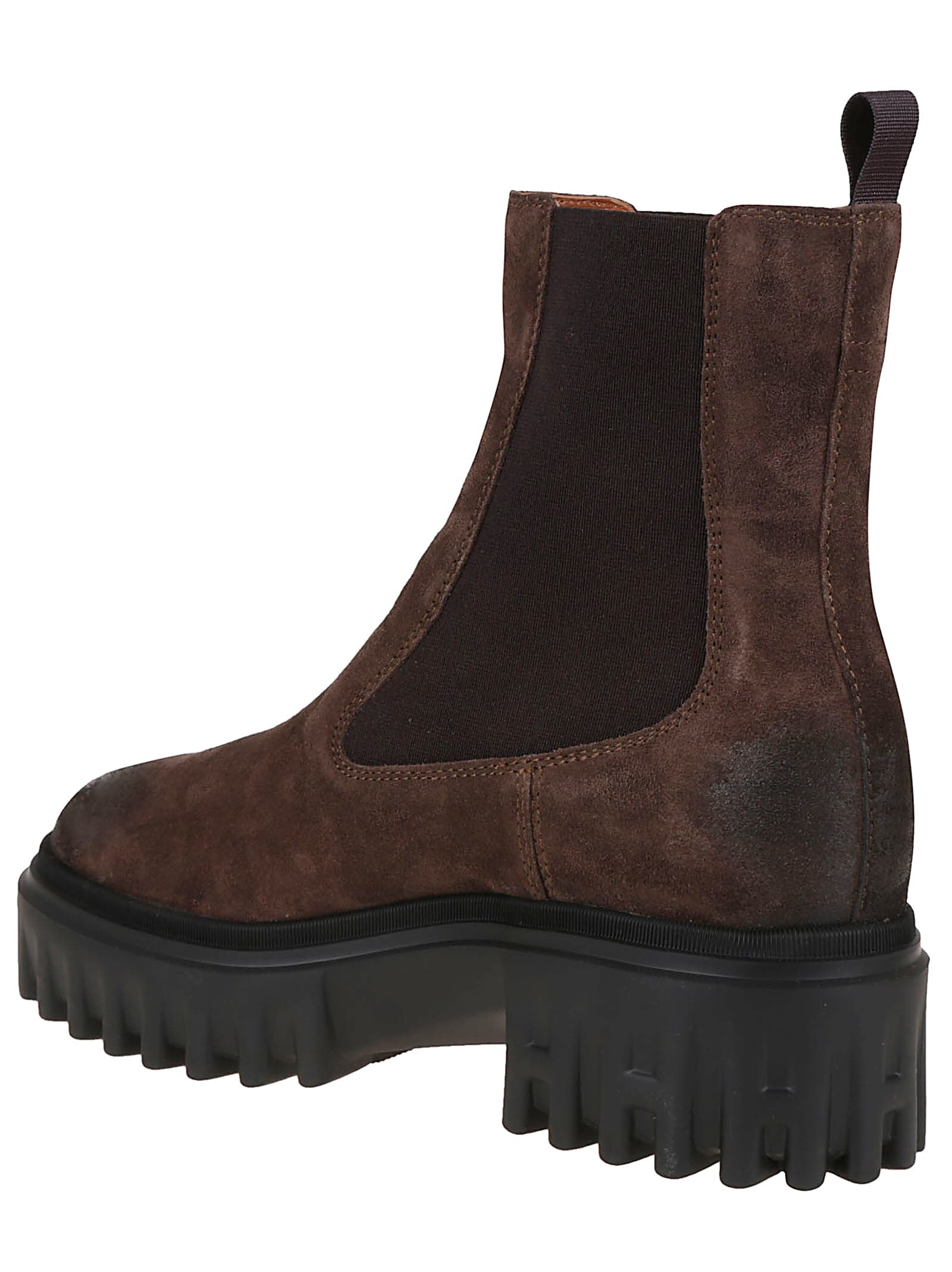 Hogan Chunky Platform Ankle Boots With Elastic Panels In Multi