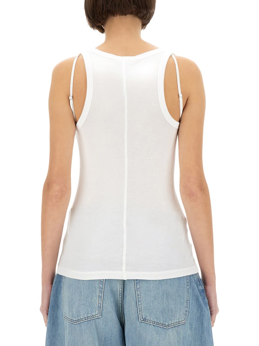 Helmut Lang Strap Racer Tank In White