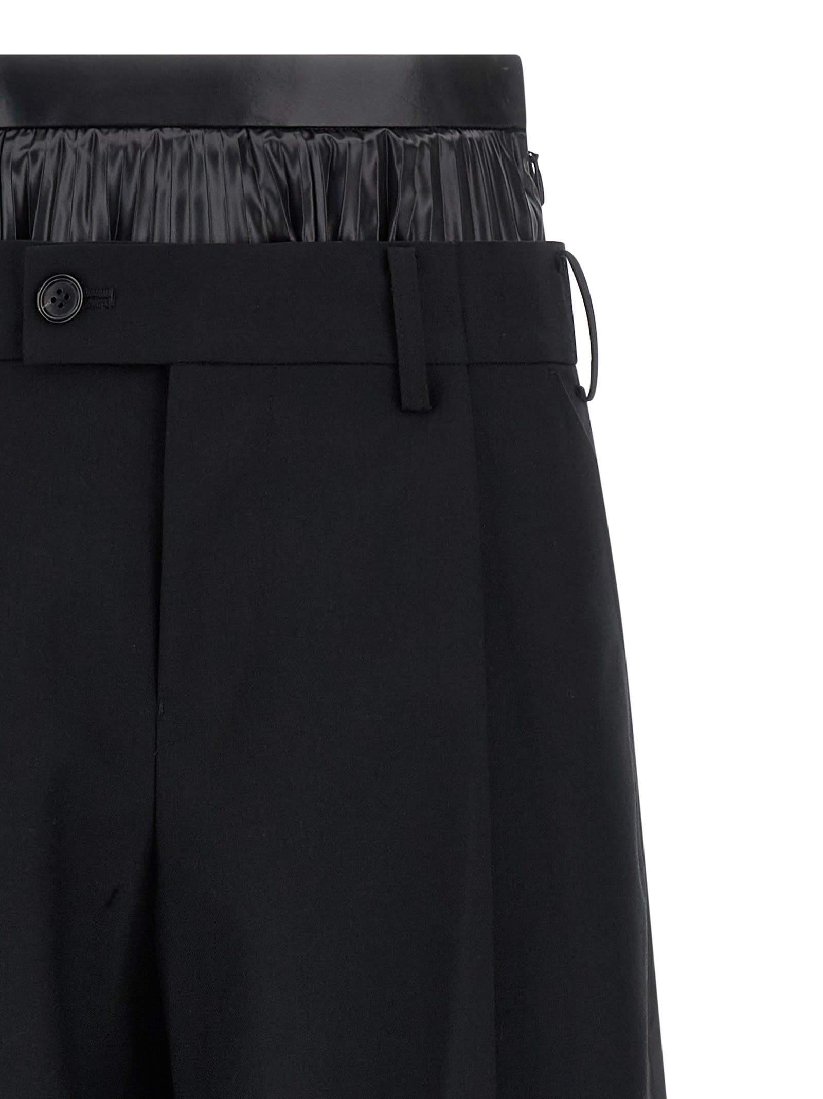 Junya Watanabe Double Layer Trousers In Black