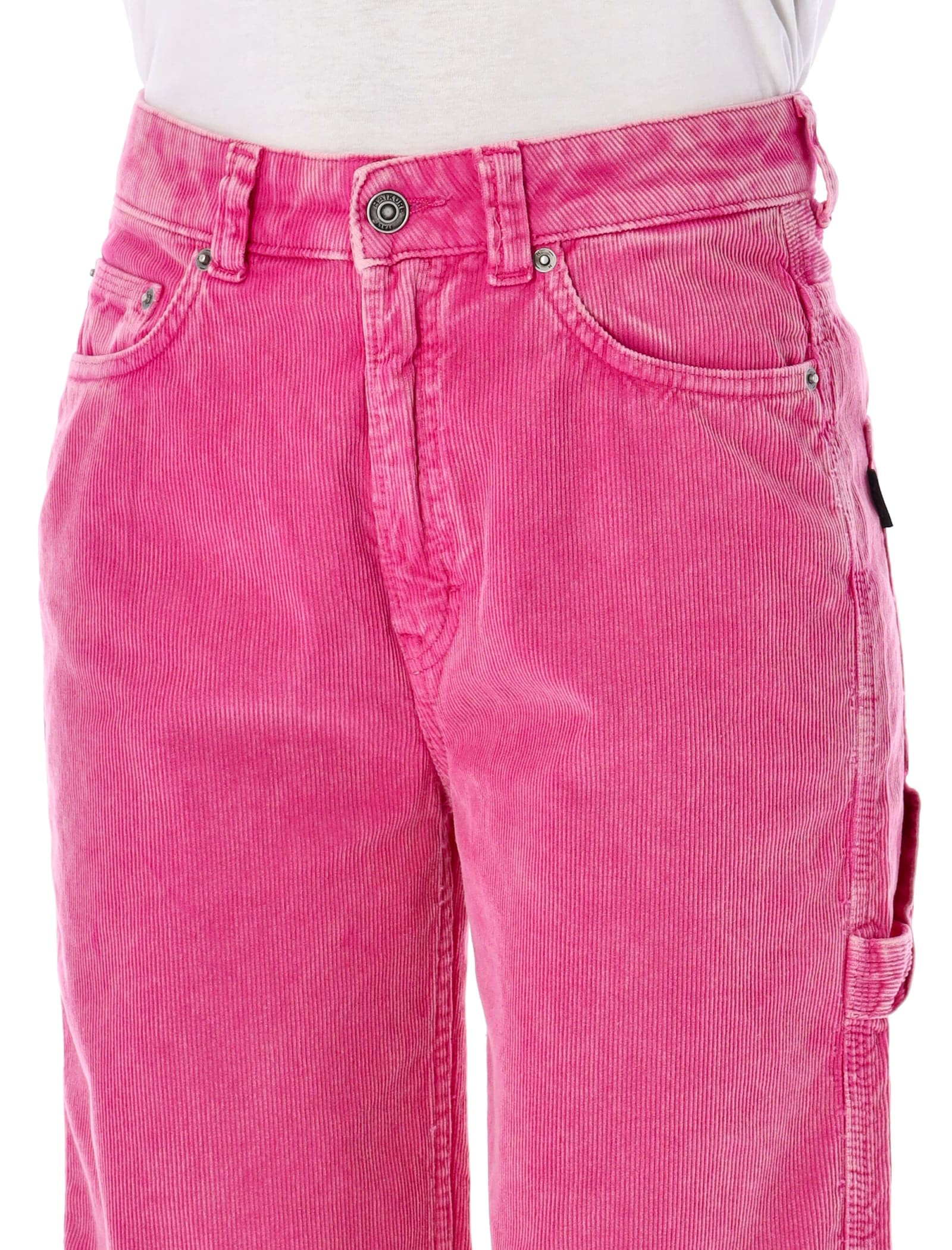 Shop Haikure Winona Velvet Cargo Jeans In Pink
