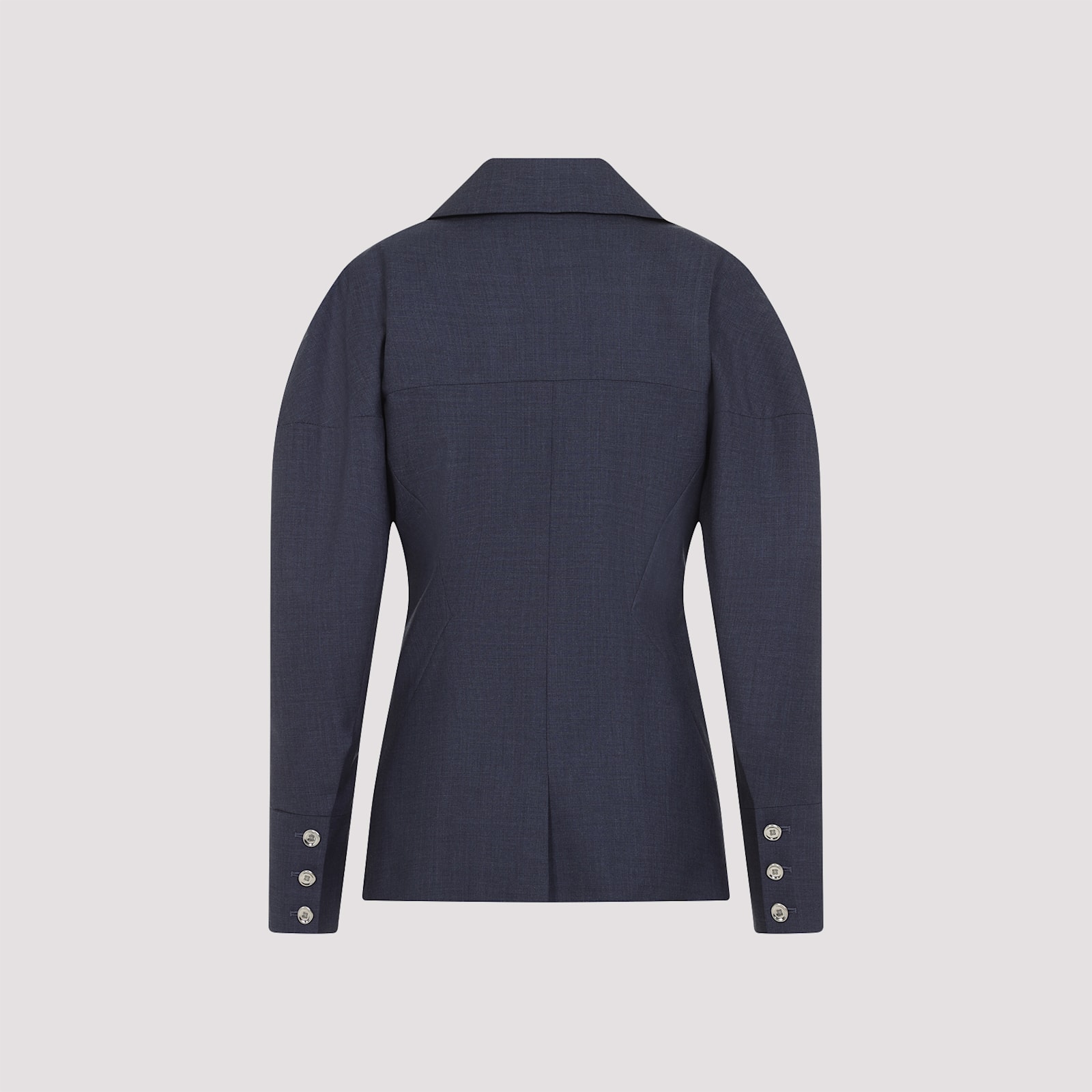 Givenchy Denim Double-breasted Blazer In Denim Blue